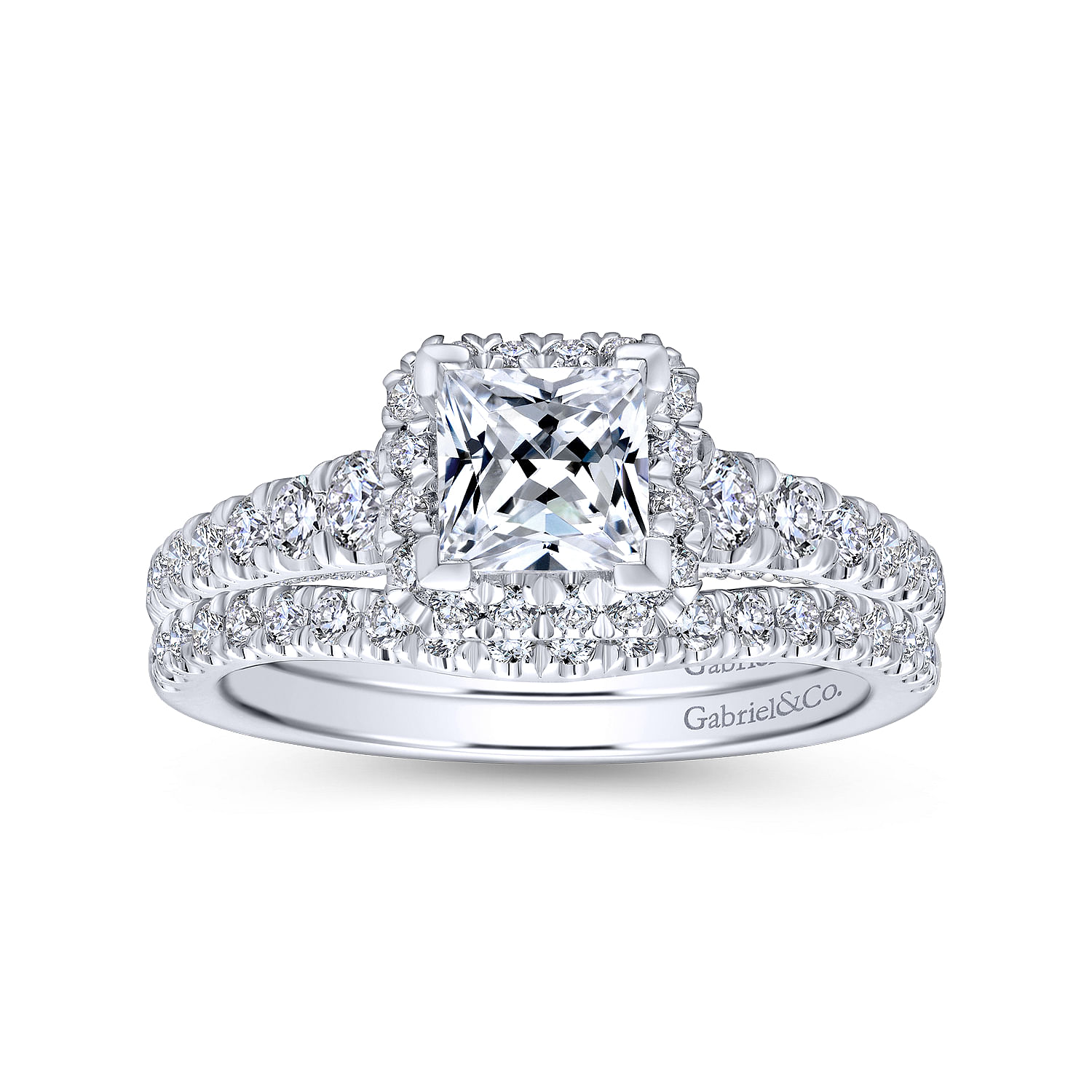 14k White Gold Diamond Curved Wedding Band angle 4 14k White Gold Diamond Curved Wedding Band angle 4