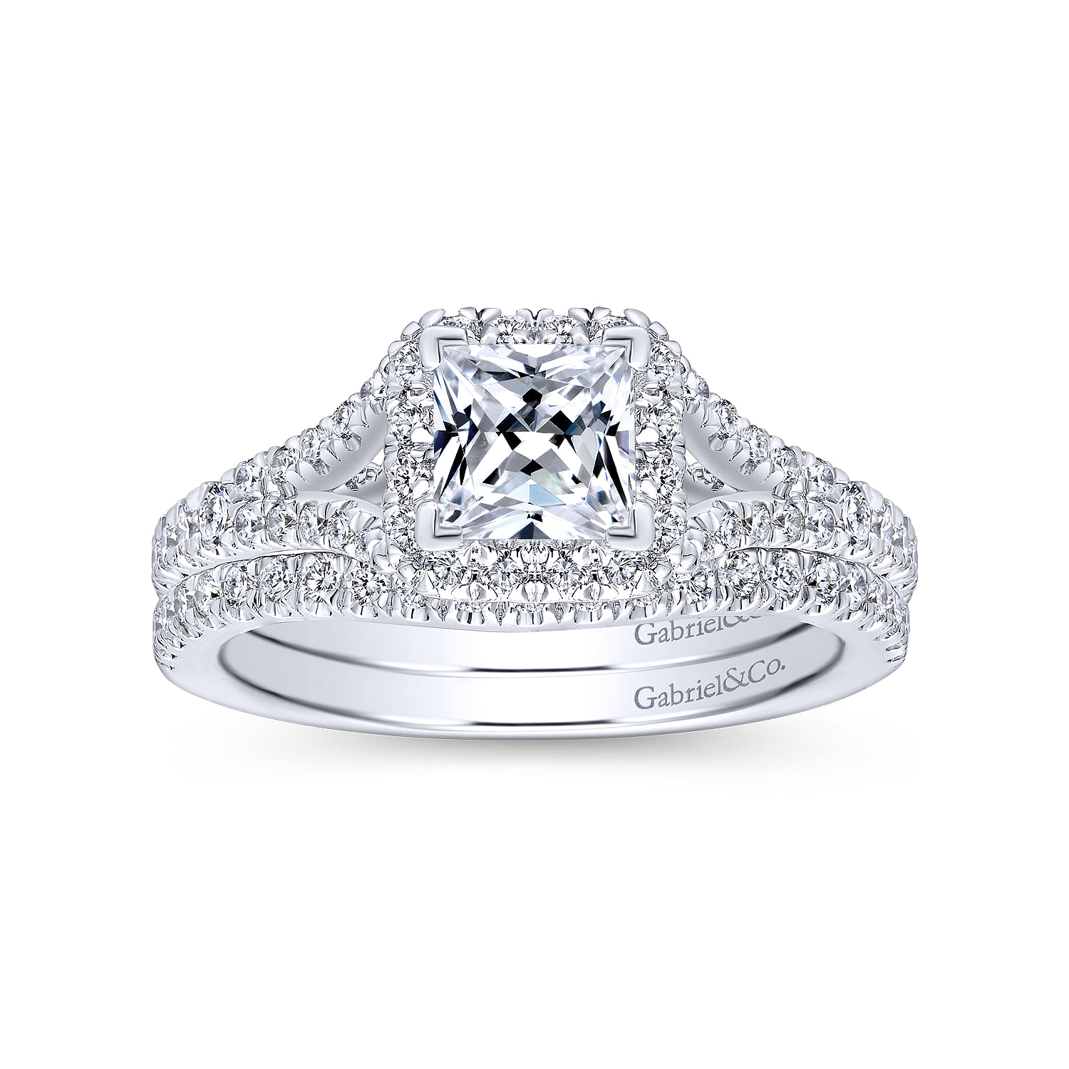 14k White Gold Diamond Curved Wedding Band angle 4 14k White Gold Diamond Curved Wedding Band angle 4