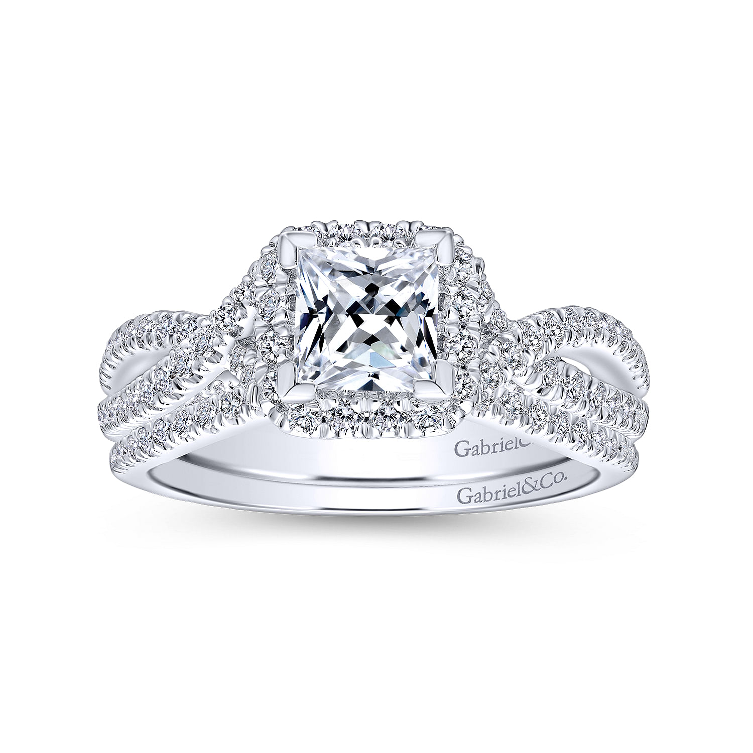 14k White Gold Diamond Curved Wedding Band angle 4 14k White Gold Diamond Curved Wedding Band angle 4