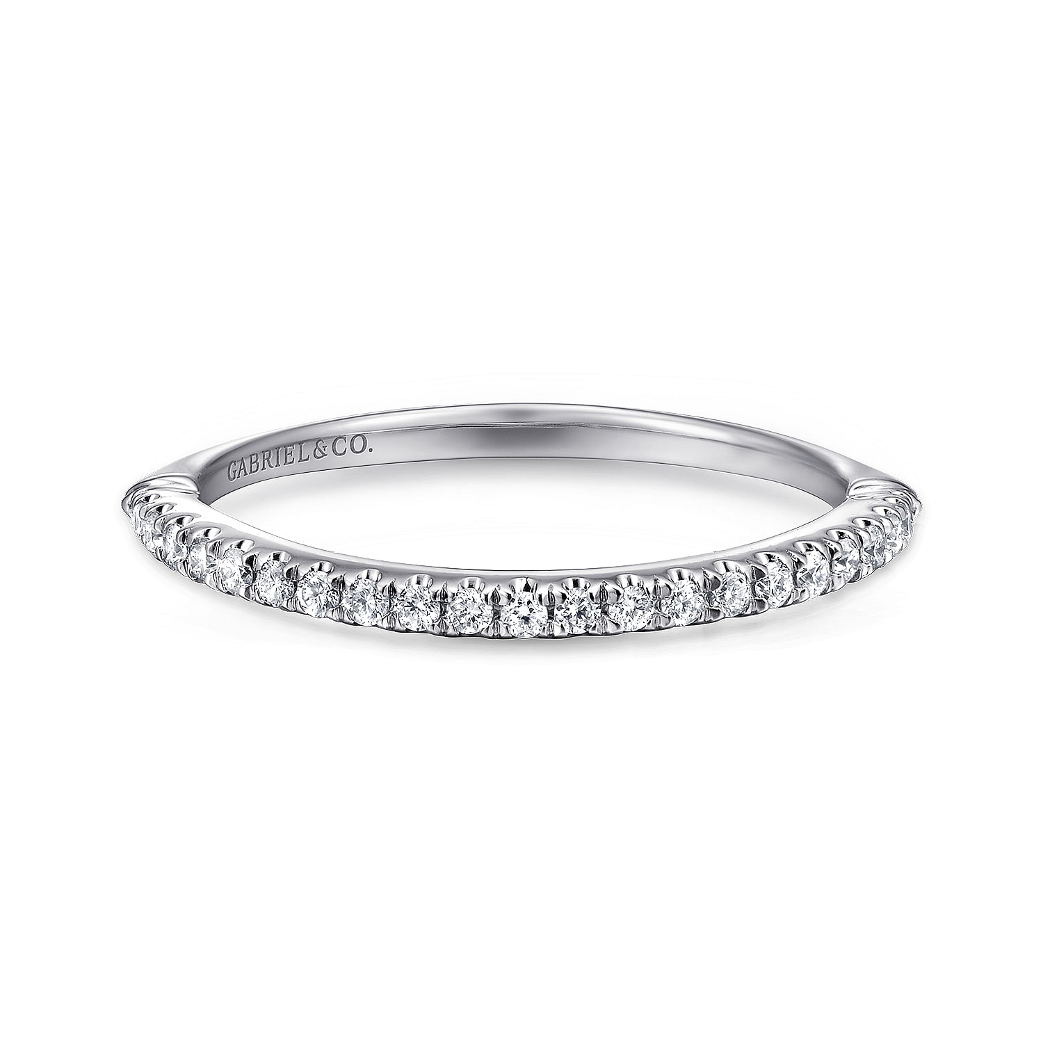 14k White Gold Diamond Curved 14k White Gold Diamond Curved