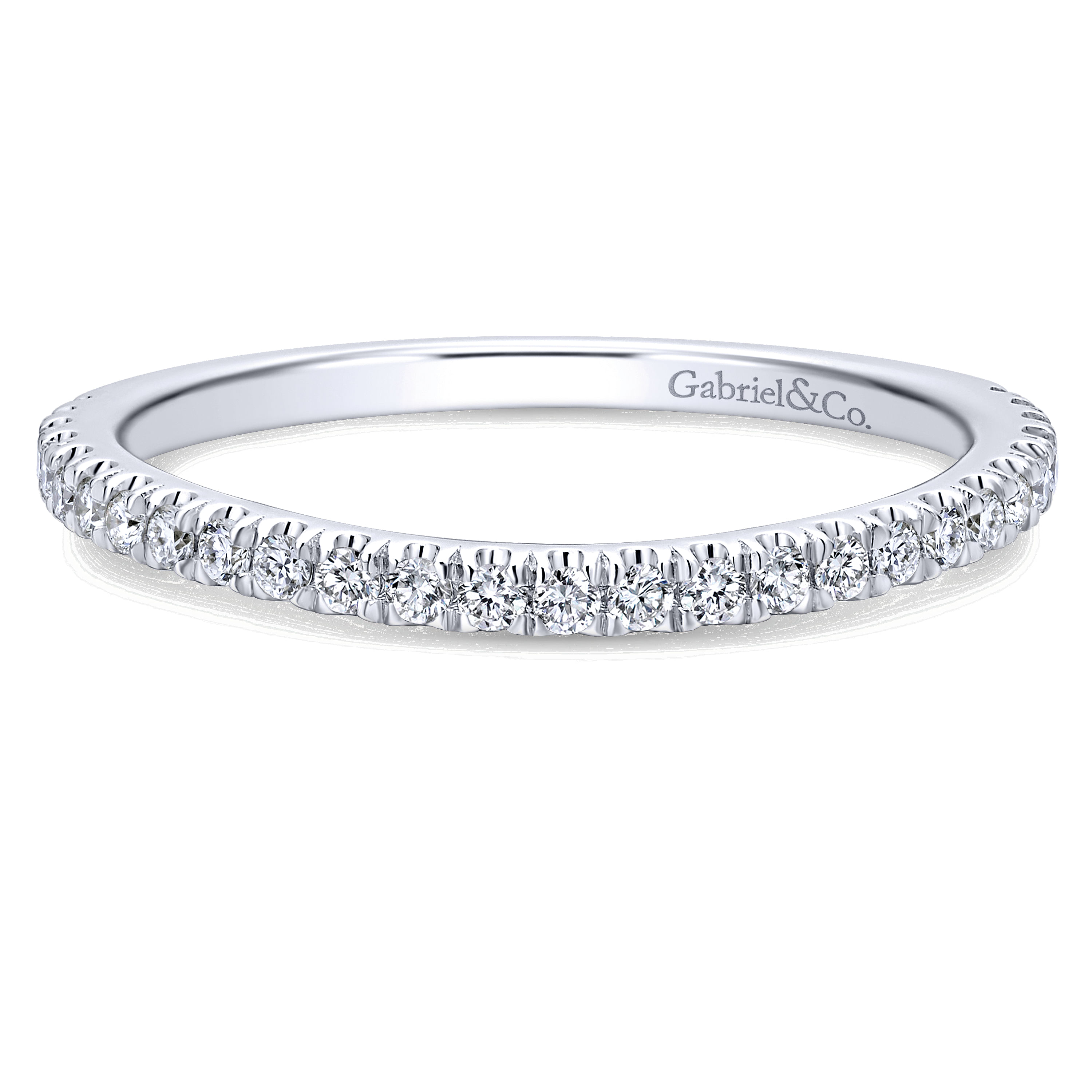 14k White Gold Diamond Curved 14k White Gold Diamond Curved