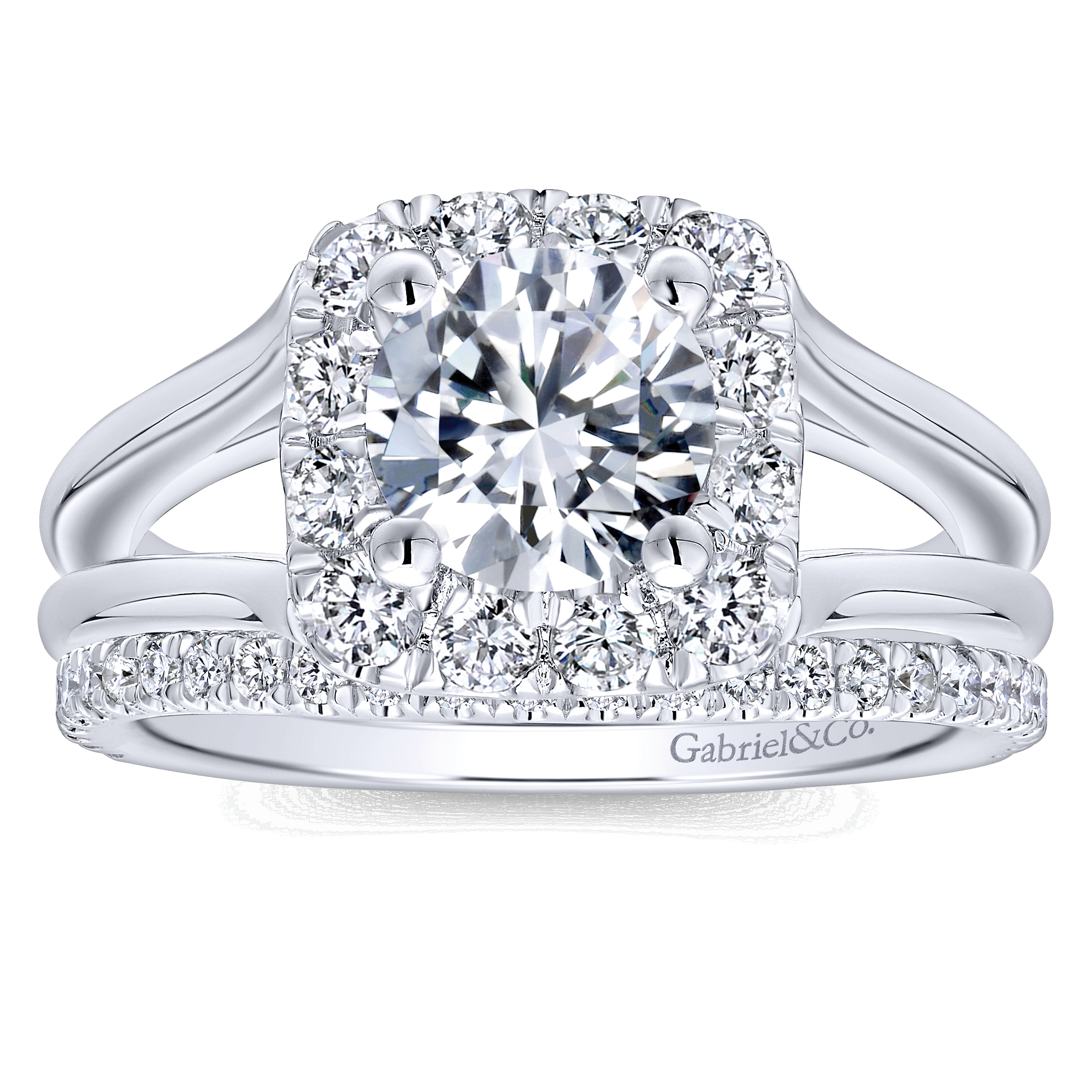 14k White Gold Diamond Curved Wedding Band angle 4 14k White Gold Diamond Curved Wedding Band angle 4
