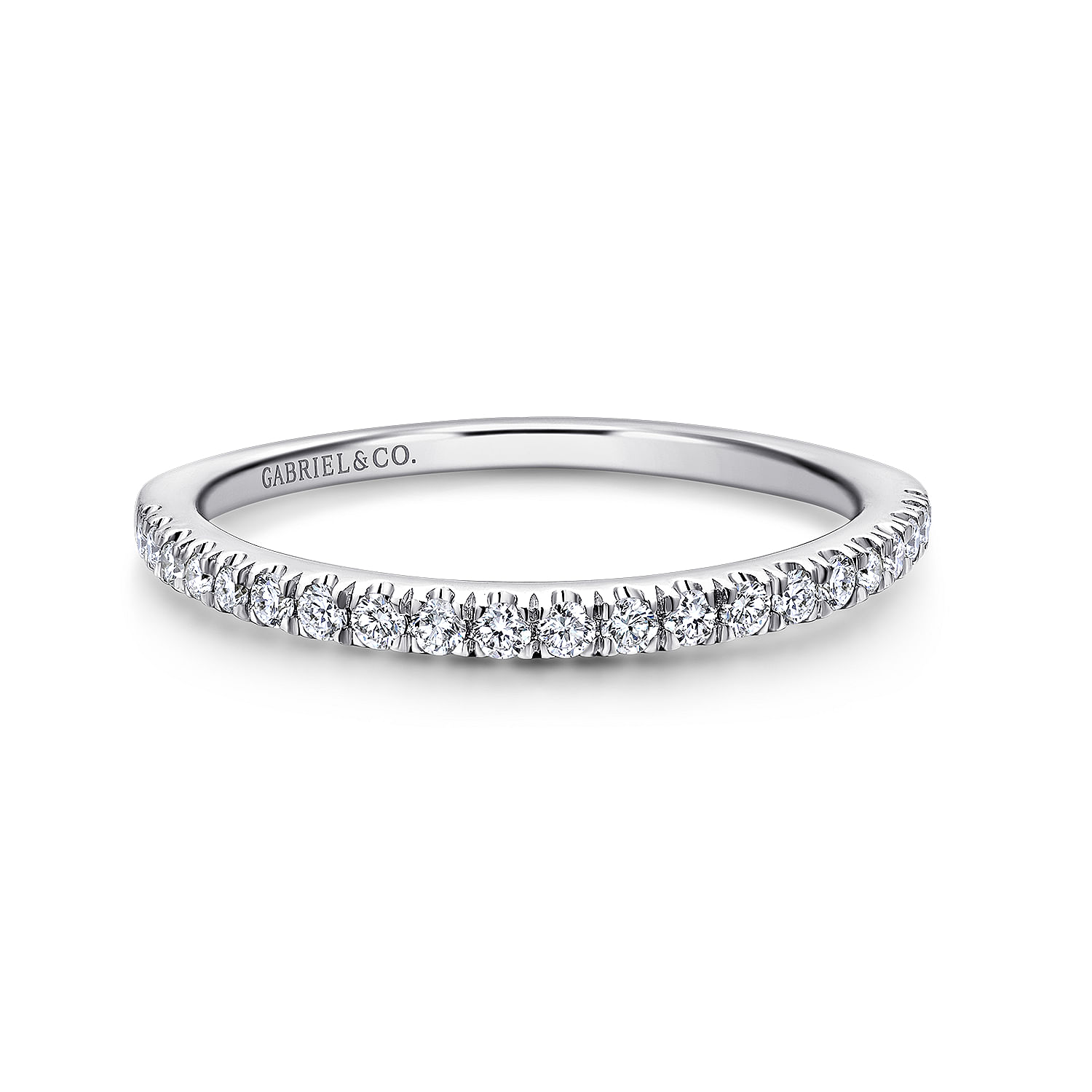 14k White Gold Diamond Curved 14k White Gold Diamond Curved