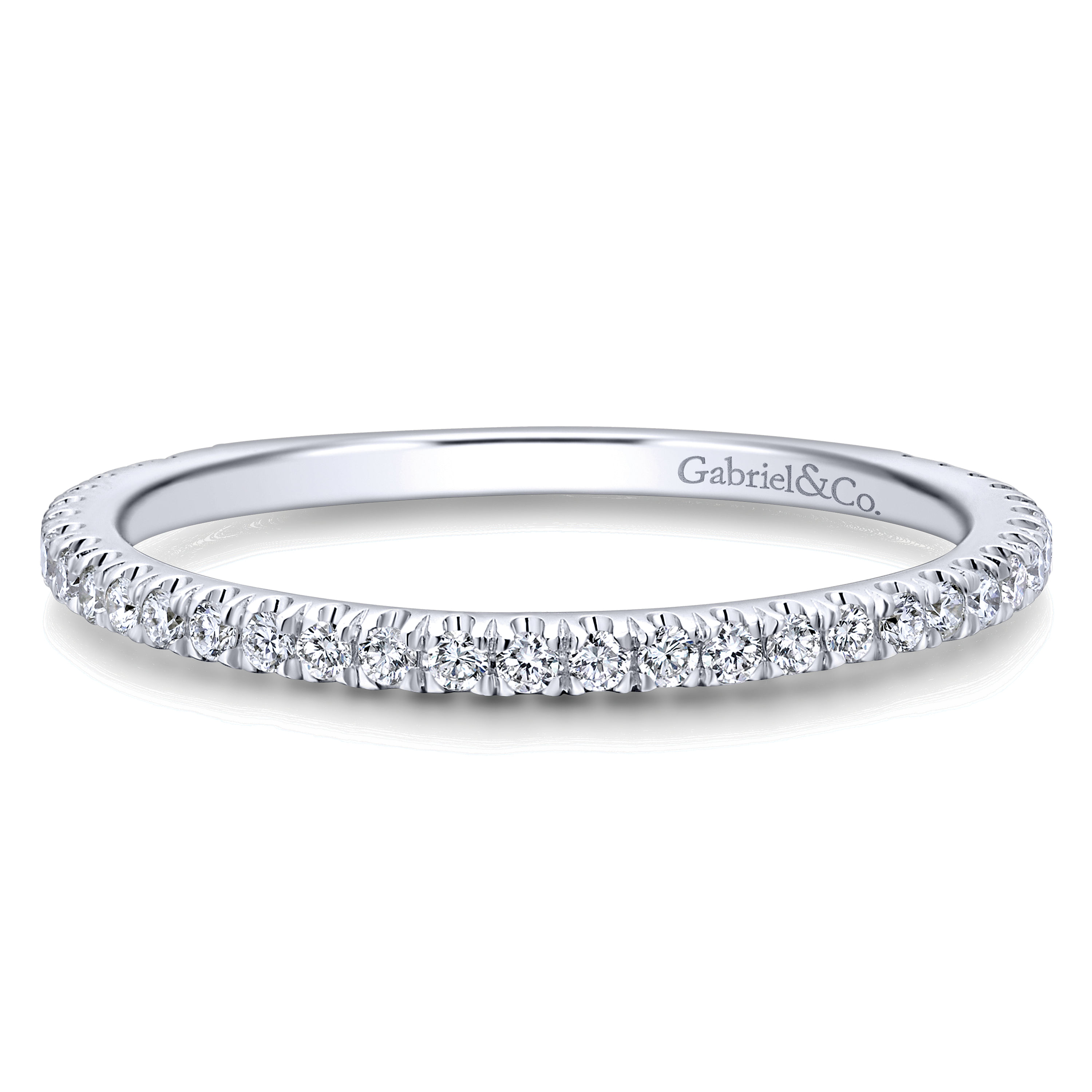 14k White Gold Diamond Curved 14k White Gold Diamond Curved