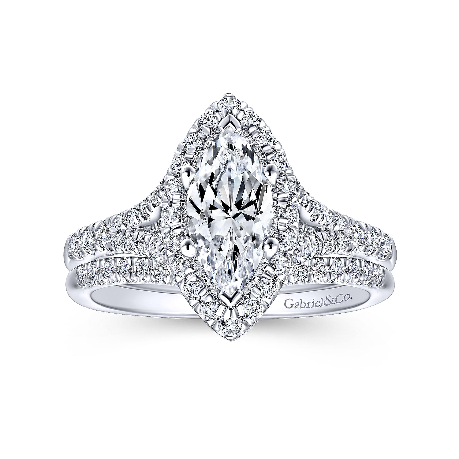 14k White Gold Diamond Curved Wedding Band angle 4 14k White Gold Diamond Curved Wedding Band angle 4