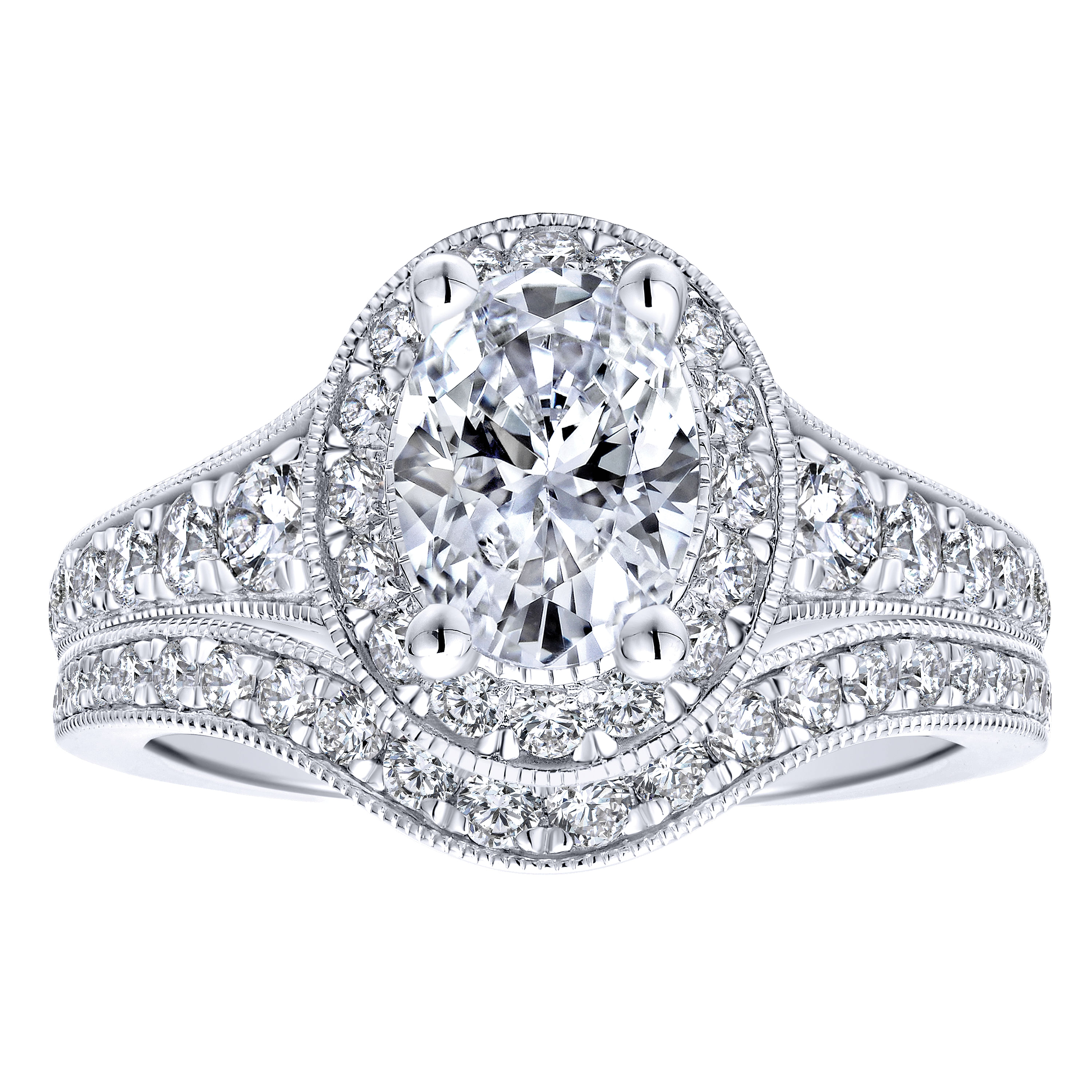 14k White Gold Diamond Curved Wedding Band angle 4 14k White Gold Diamond Curved Wedding Band angle 4