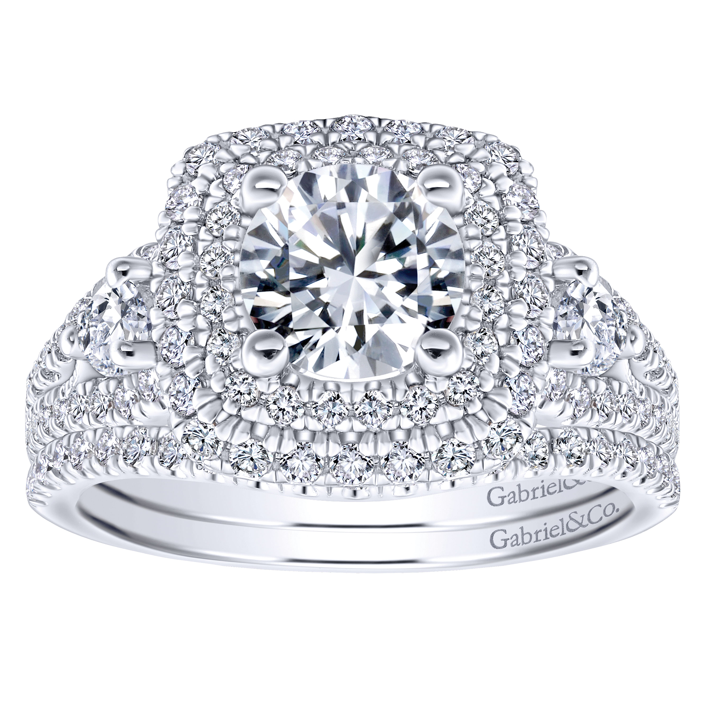 14k White Gold Diamond Curved Wedding Band angle 4 14k White Gold Diamond Curved Wedding Band angle 4