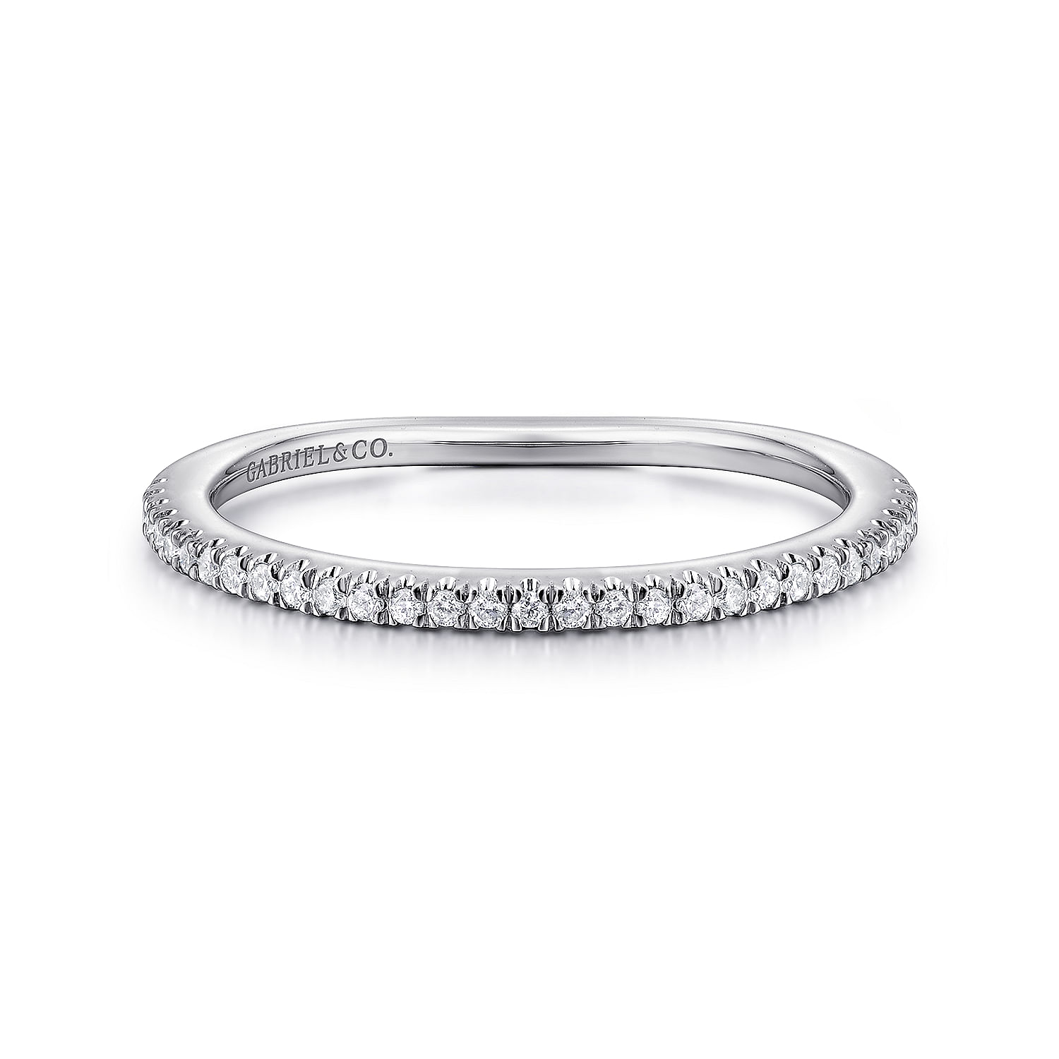 14k White Gold Diamond Curved 14k White Gold Diamond Curved