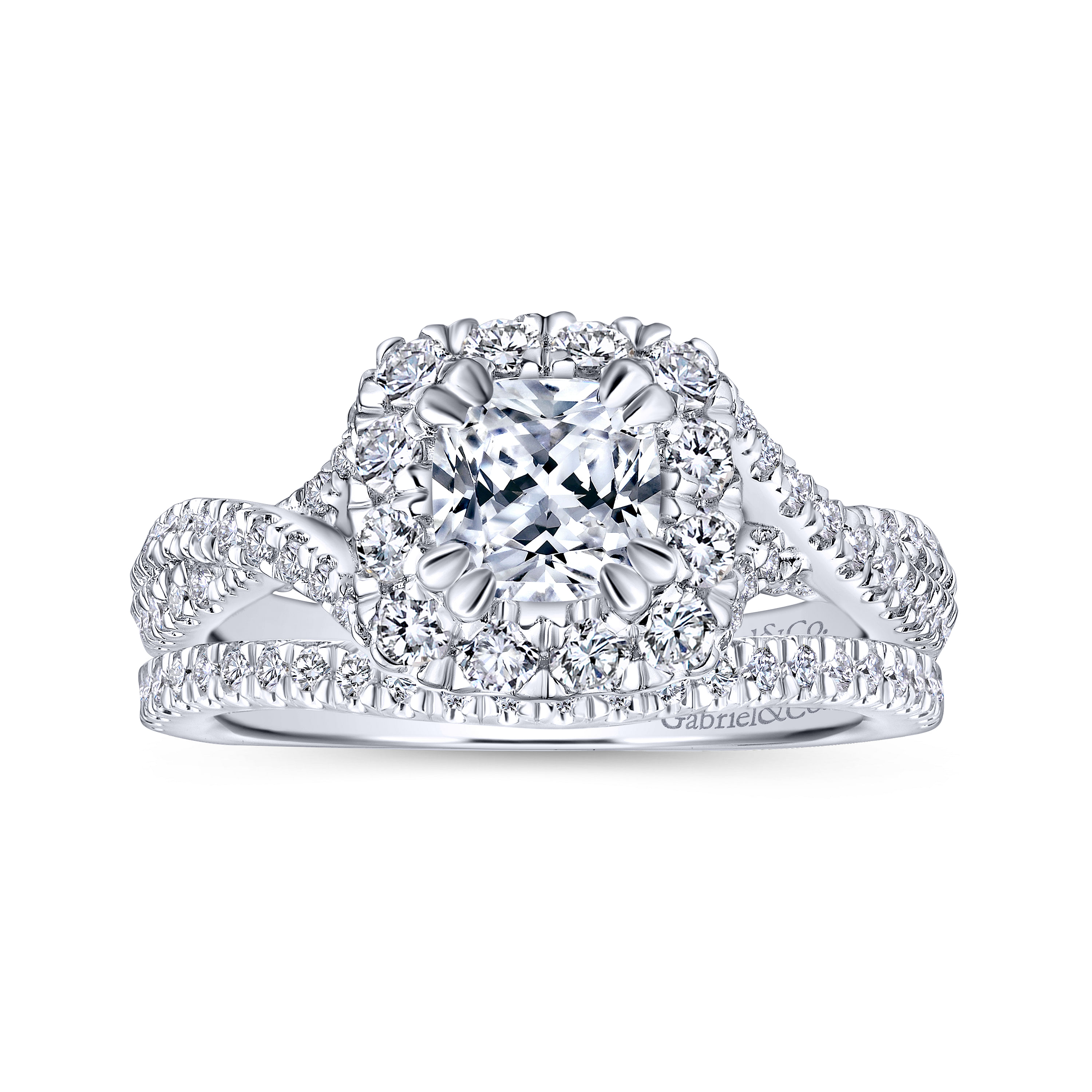 14k White Gold Diamond Curved Wedding Band angle 4 14k White Gold Diamond Curved Wedding Band angle 4