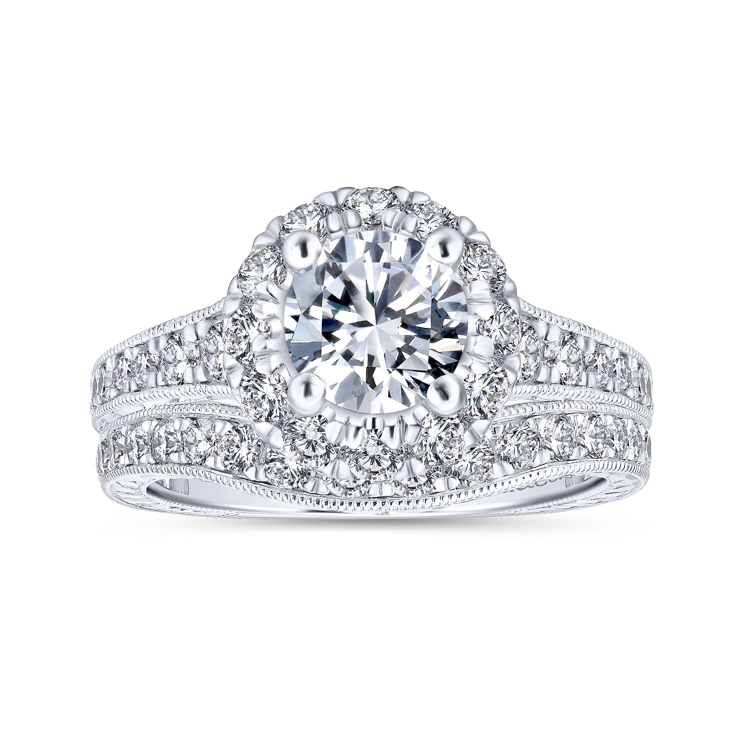 14k White Gold Diamond Curved Wedding Band angle 4 14k White Gold Diamond Curved Wedding Band angle 4