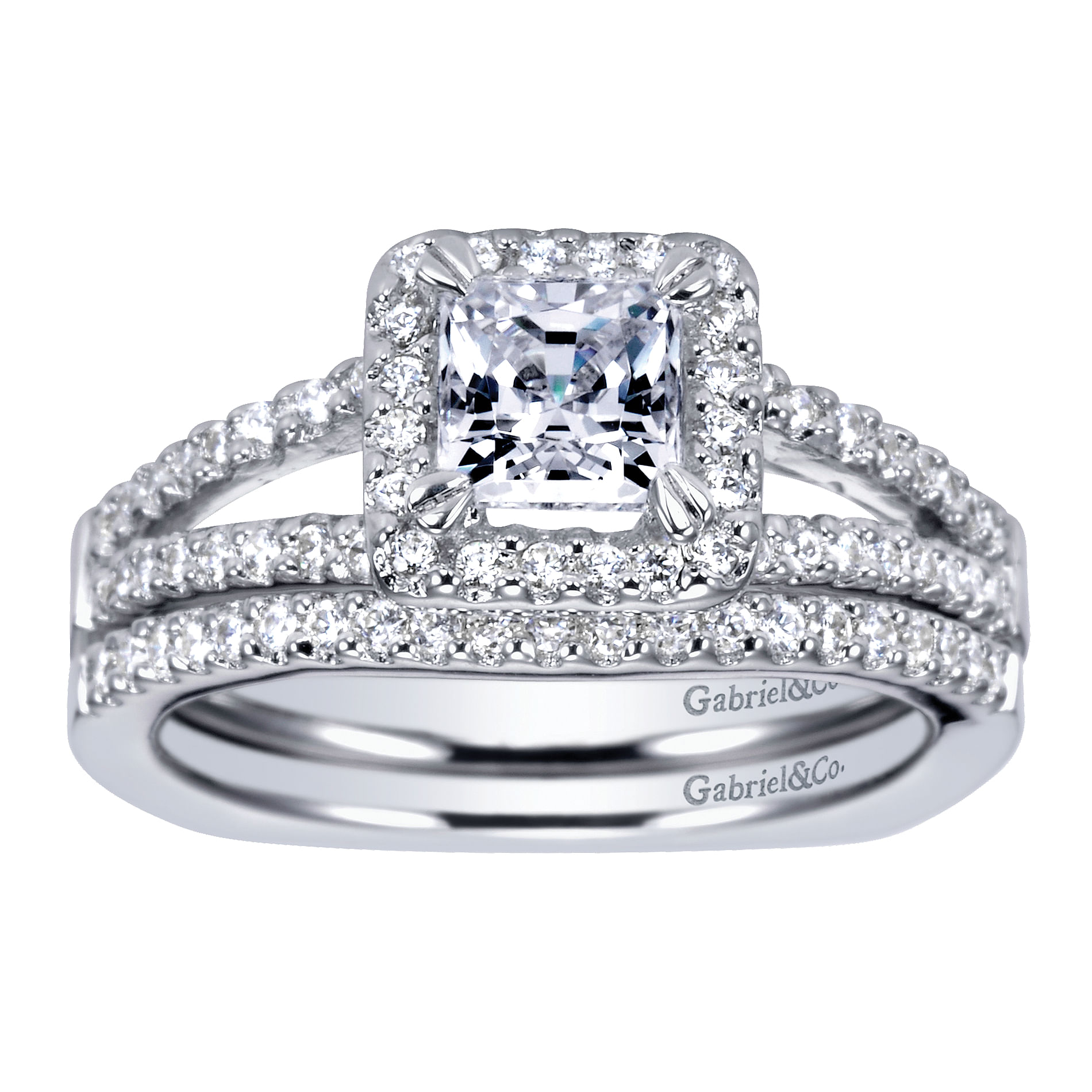 14k White Gold Diamond Curved Wedding Band angle 4 14k White Gold Diamond Curved Wedding Band angle 4