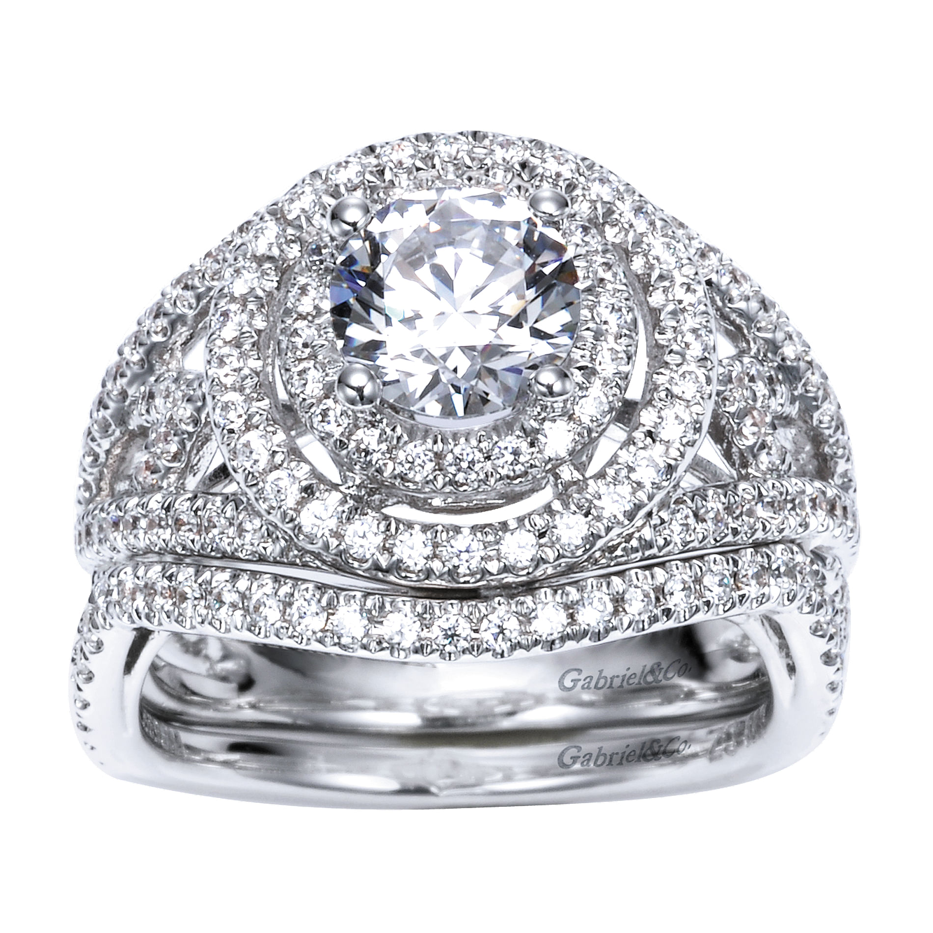 14k White Gold Diamond Curved Wedding Band angle 4 14k White Gold Diamond Curved Wedding Band angle 4
