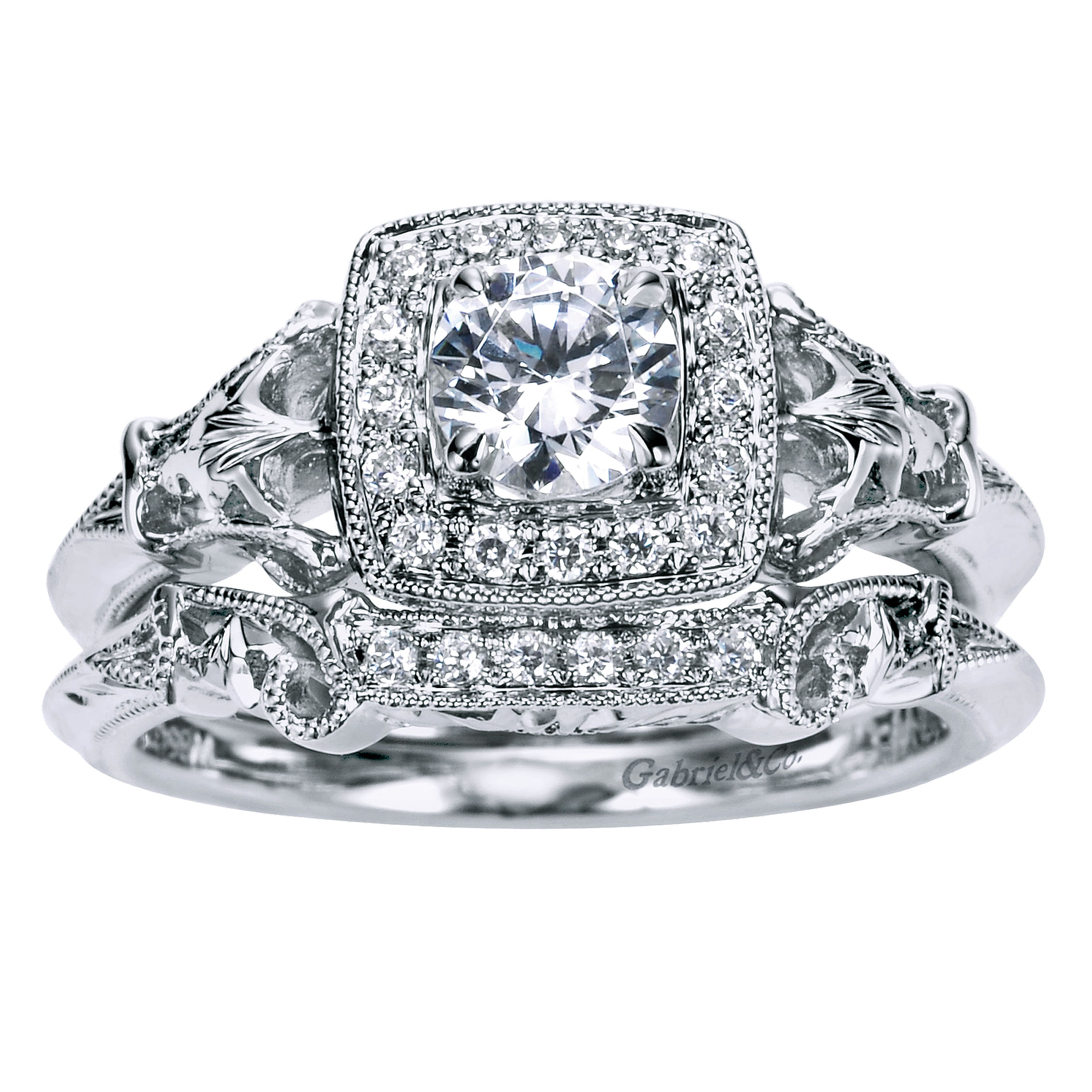 14k White Gold Diamond Curved Wedding Band angle 4 14k White Gold Diamond Curved Wedding Band angle 4