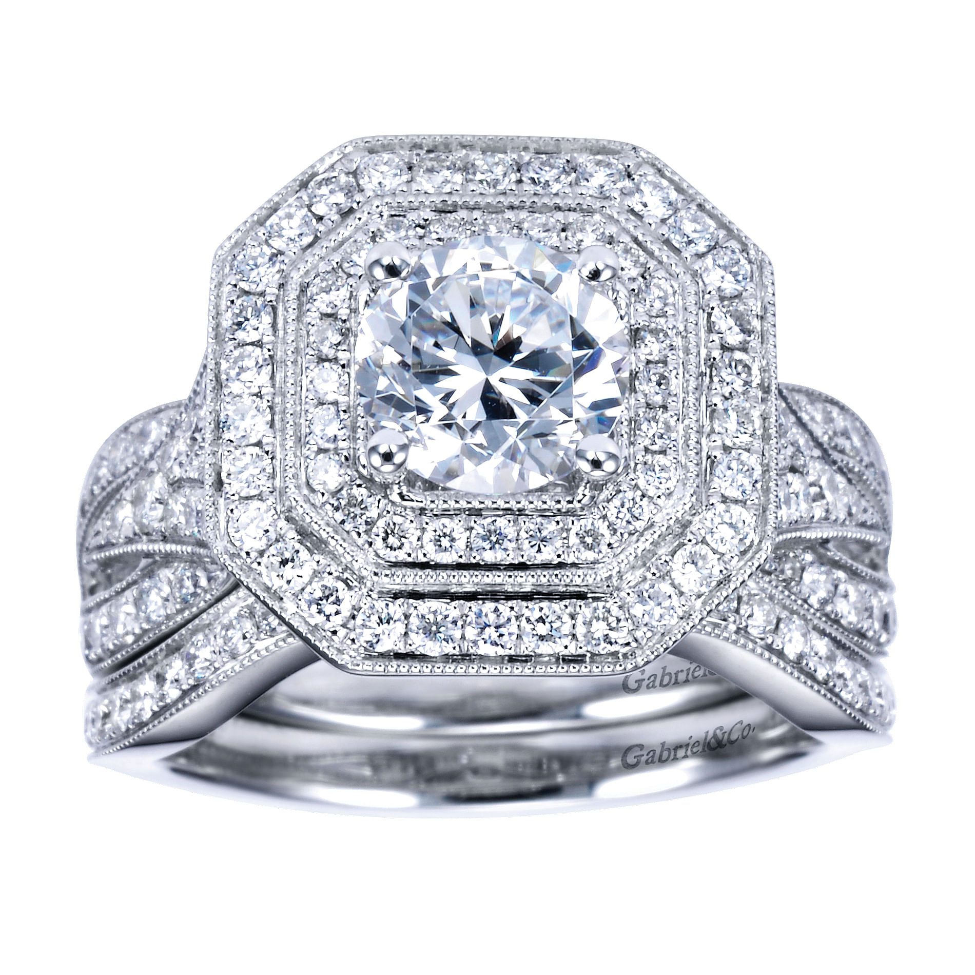 14k White Gold Diamond Curved Wedding Band angle 4 14k White Gold Diamond Curved Wedding Band angle 4