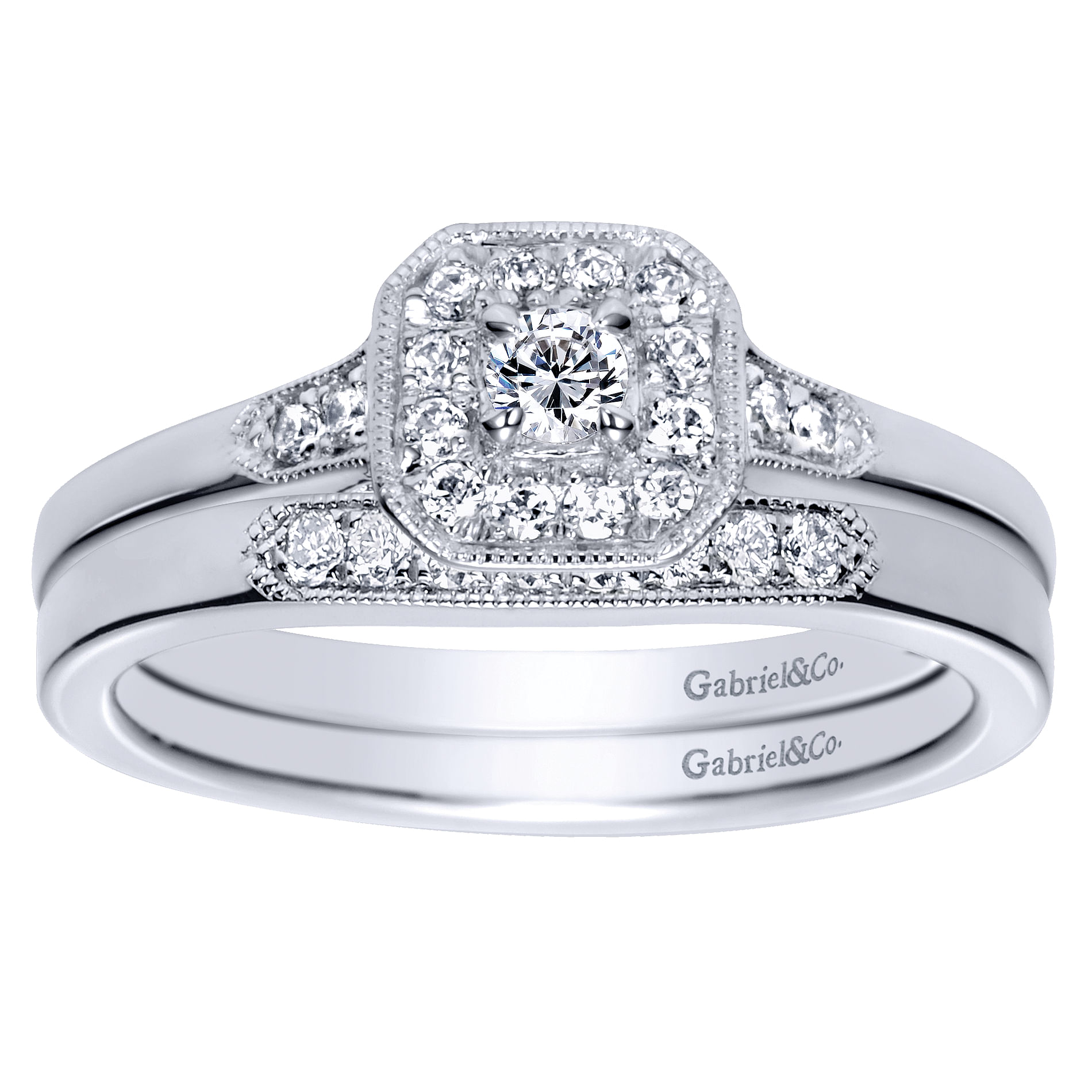 14k White Gold Diamond Curved Wedding Band angle 4 14k White Gold Diamond Curved Wedding Band angle 4