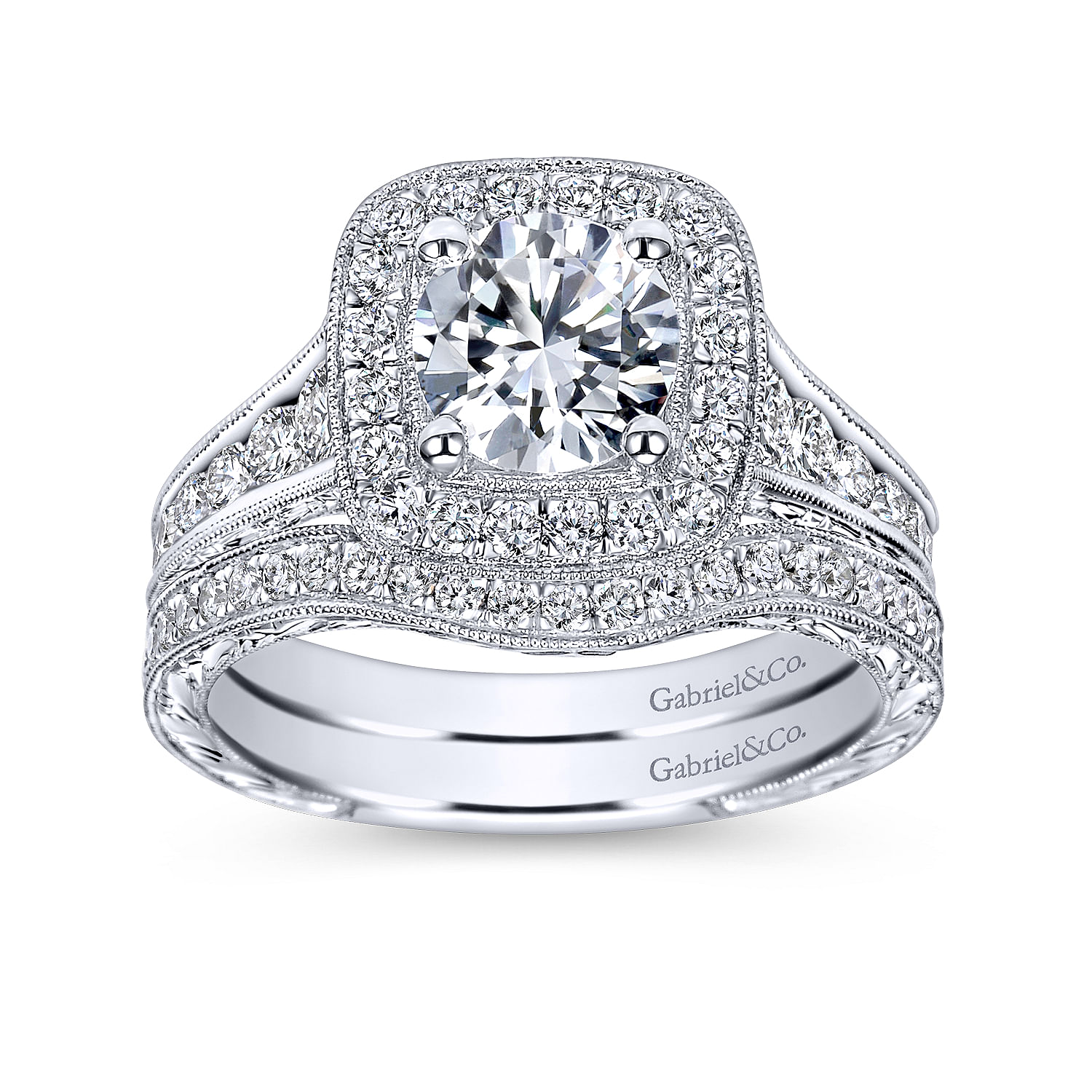 14k White Gold Diamond Curved Wedding Band angle 4 14k White Gold Diamond Curved Wedding Band angle 4
