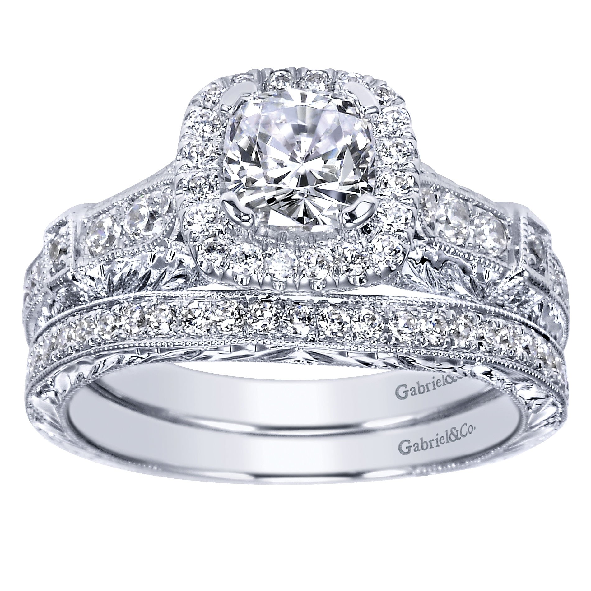 14k White Gold Diamond Curved Wedding Band angle 4 14k White Gold Diamond Curved Wedding Band angle 4