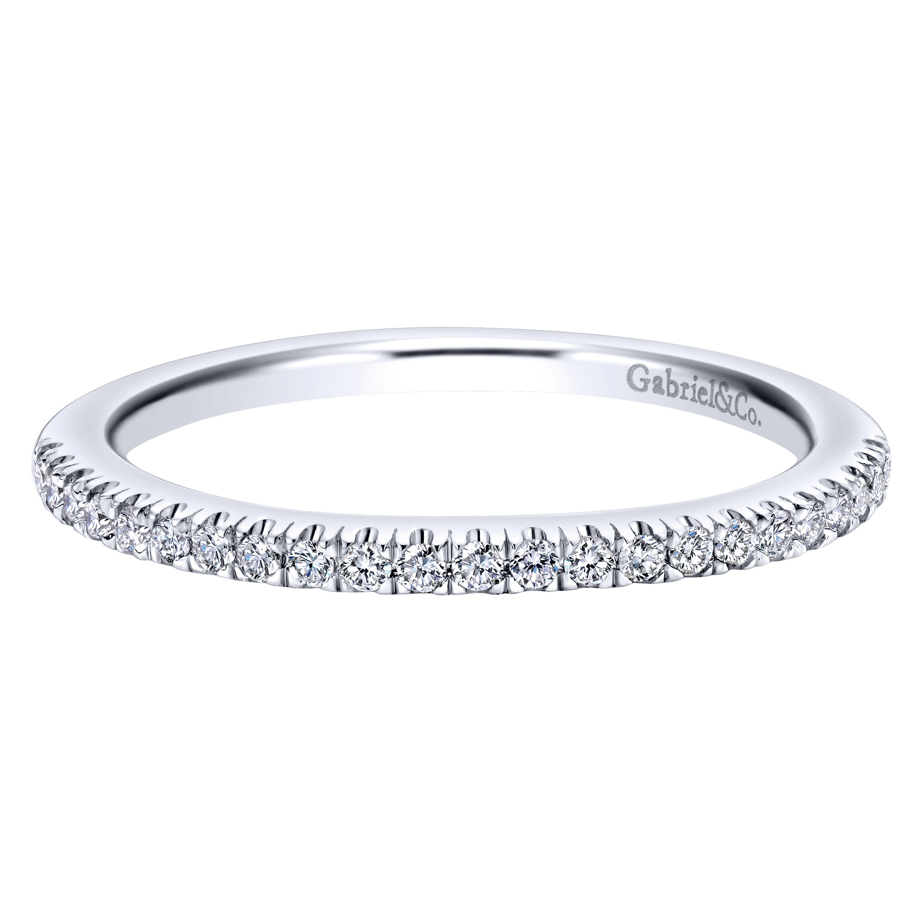 14k White Gold Diamond Curved 14k White Gold Diamond Curved