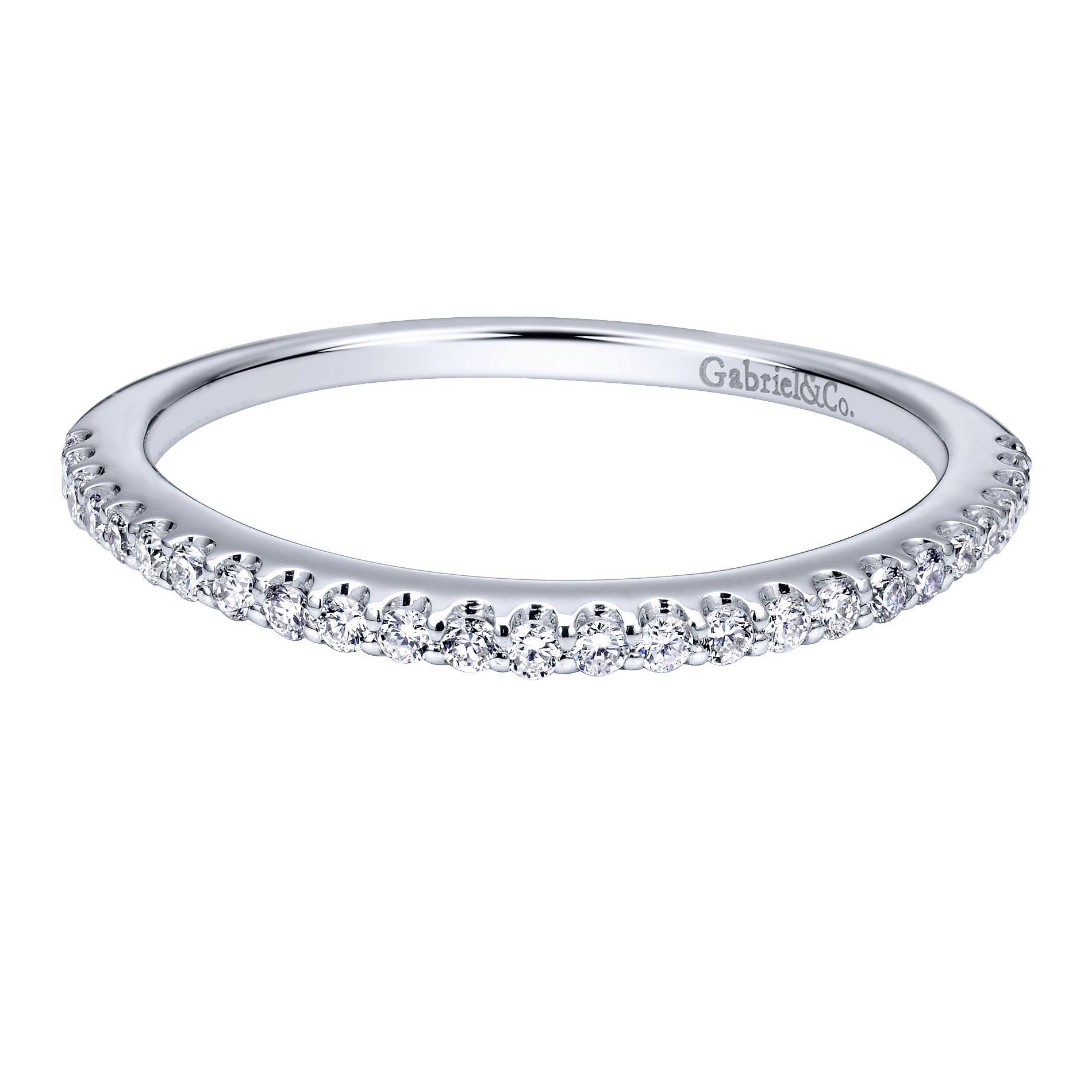 14k White Gold Diamond Curved 14k White Gold Diamond Curved