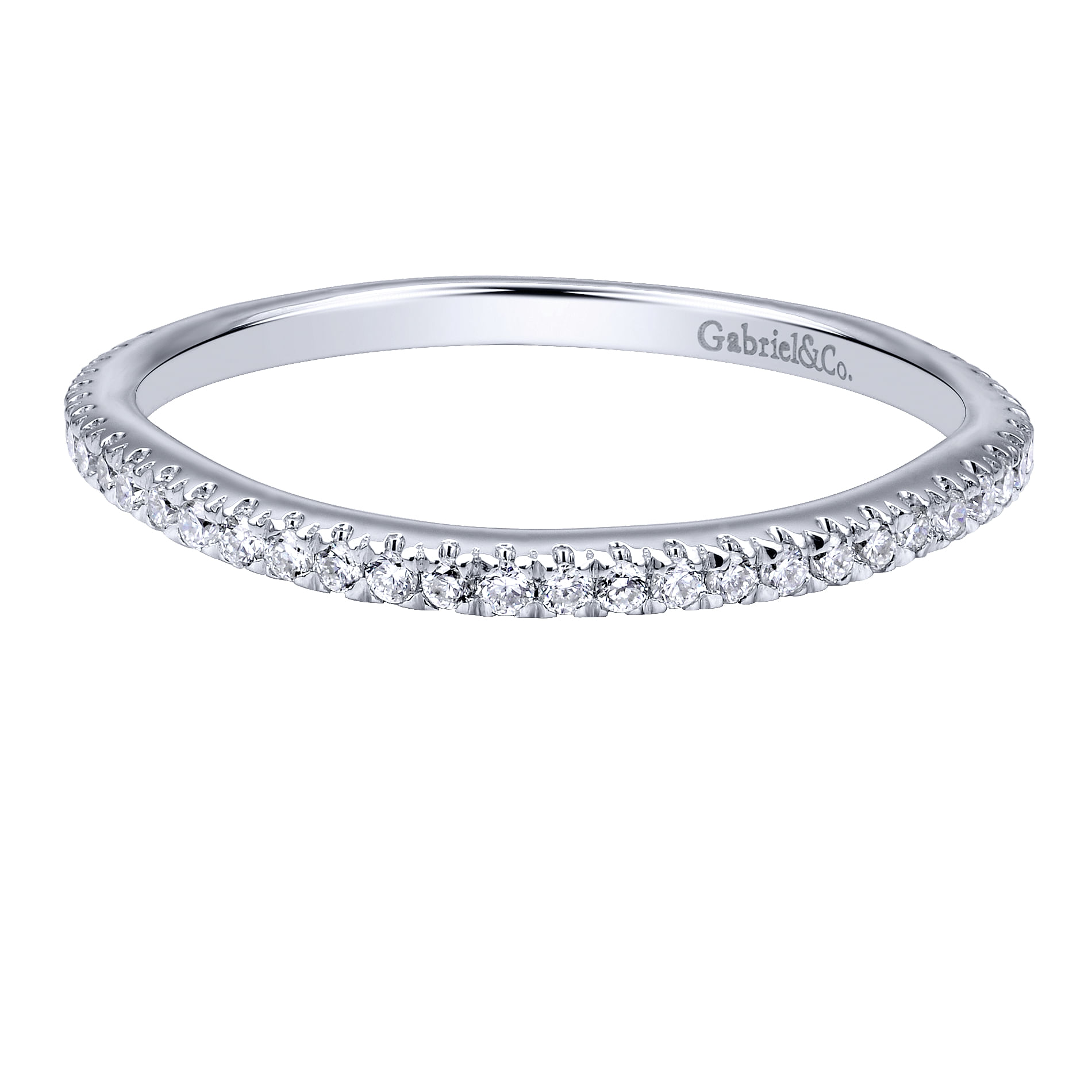 14k White Gold Diamond Curved 14k White Gold Diamond Curved
