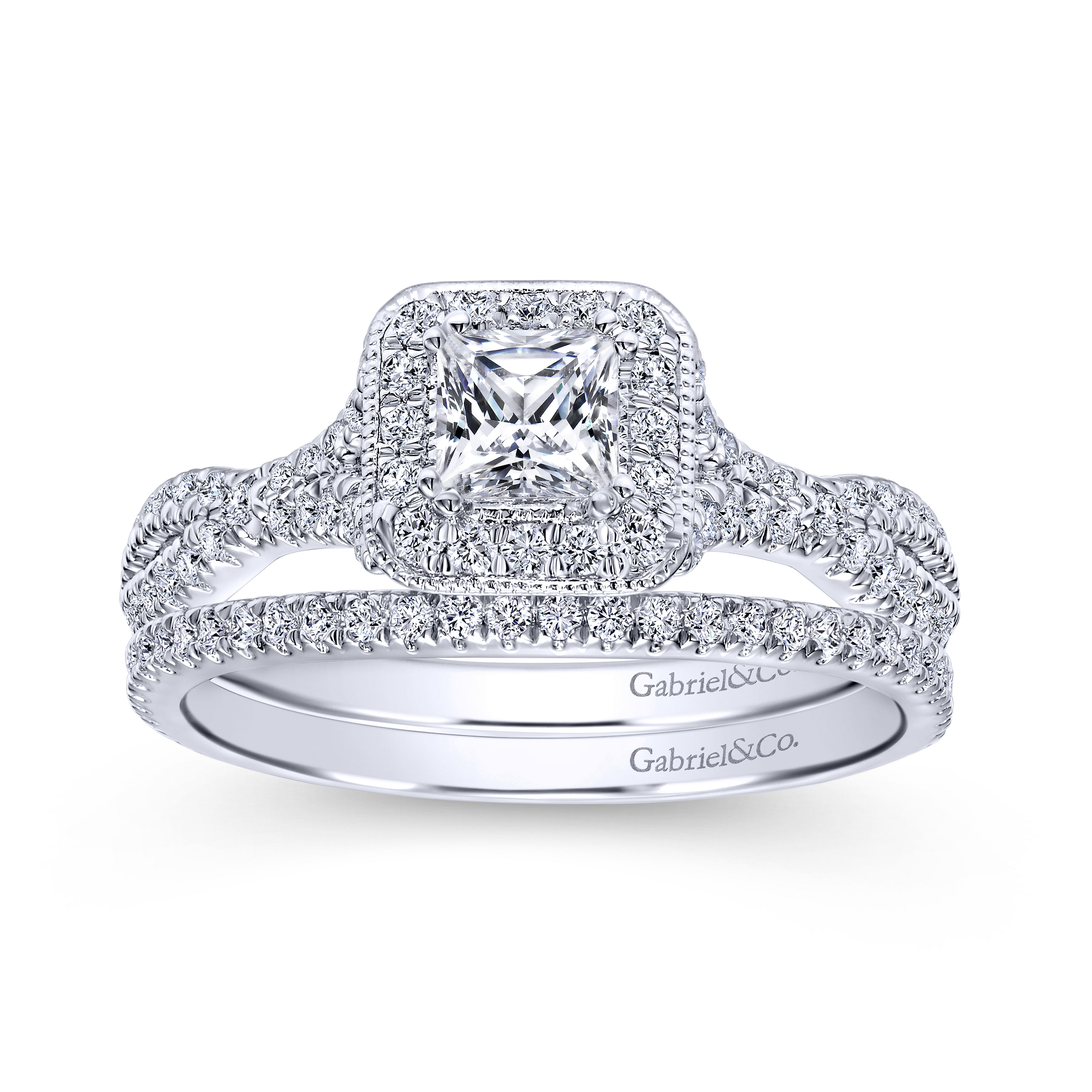 14k White Gold Diamond Curved Wedding Band angle 4 14k White Gold Diamond Curved Wedding Band angle 4