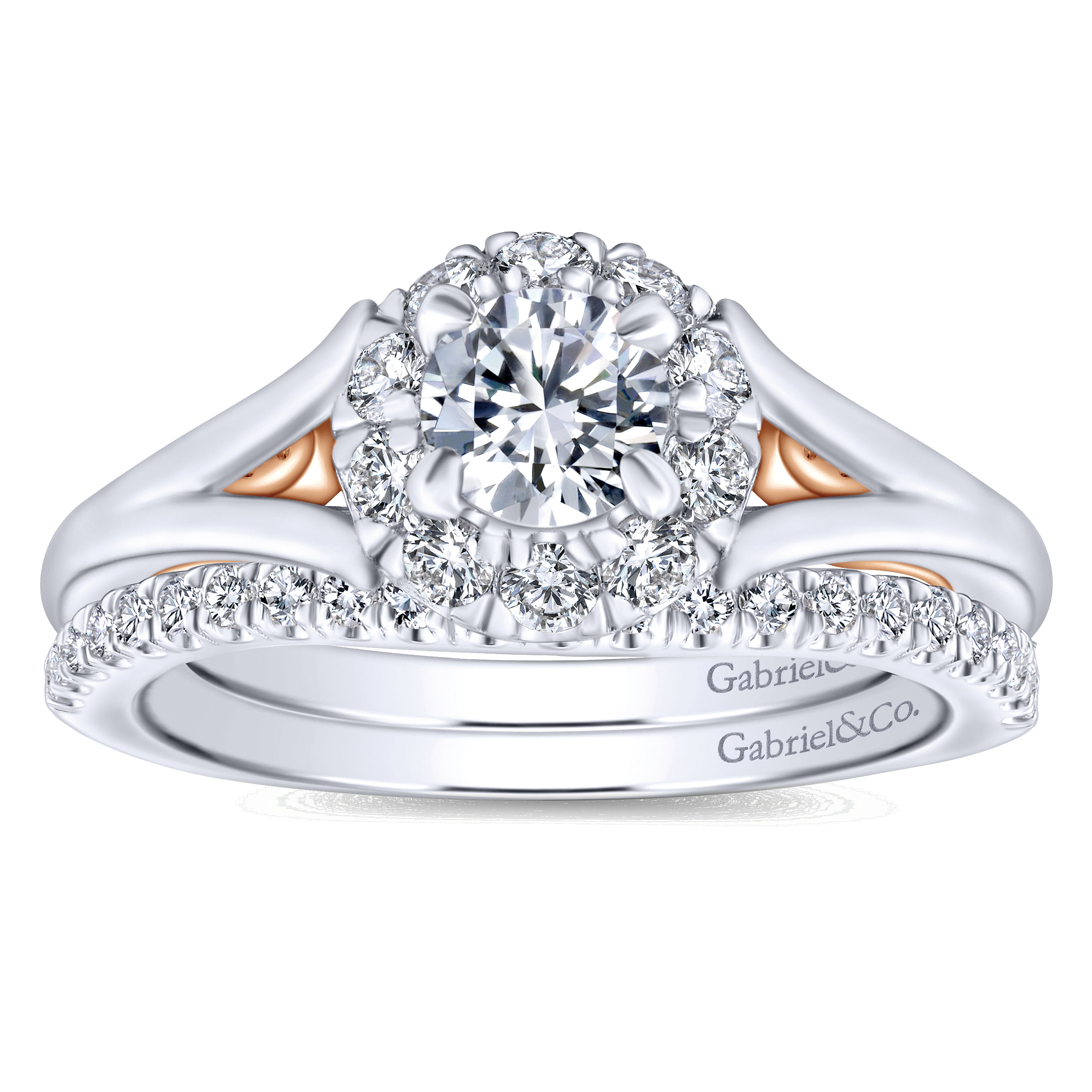 14k White Gold Diamond Curved Wedding Band angle 4 14k White Gold Diamond Curved Wedding Band angle 4