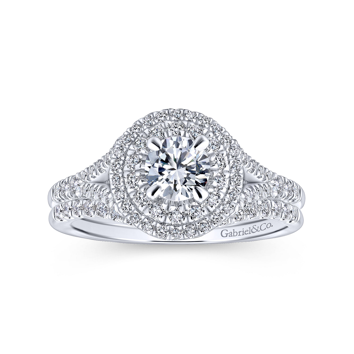 14k White Gold Diamond Curved Wedding Band angle 4 14k White Gold Diamond Curved Wedding Band angle 4