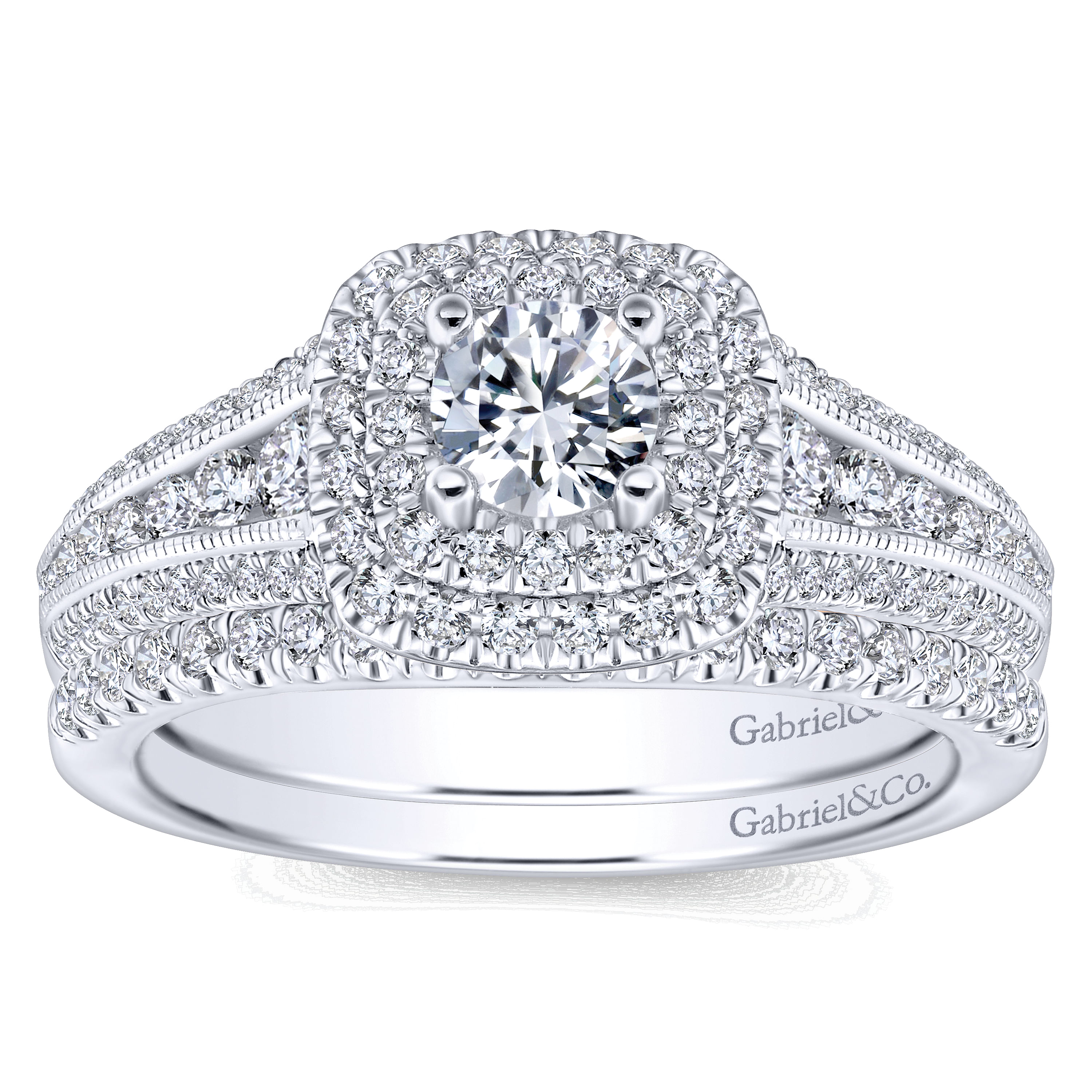 14k White Gold Diamond Curved Wedding Band angle 4 14k White Gold Diamond Curved Wedding Band angle 4