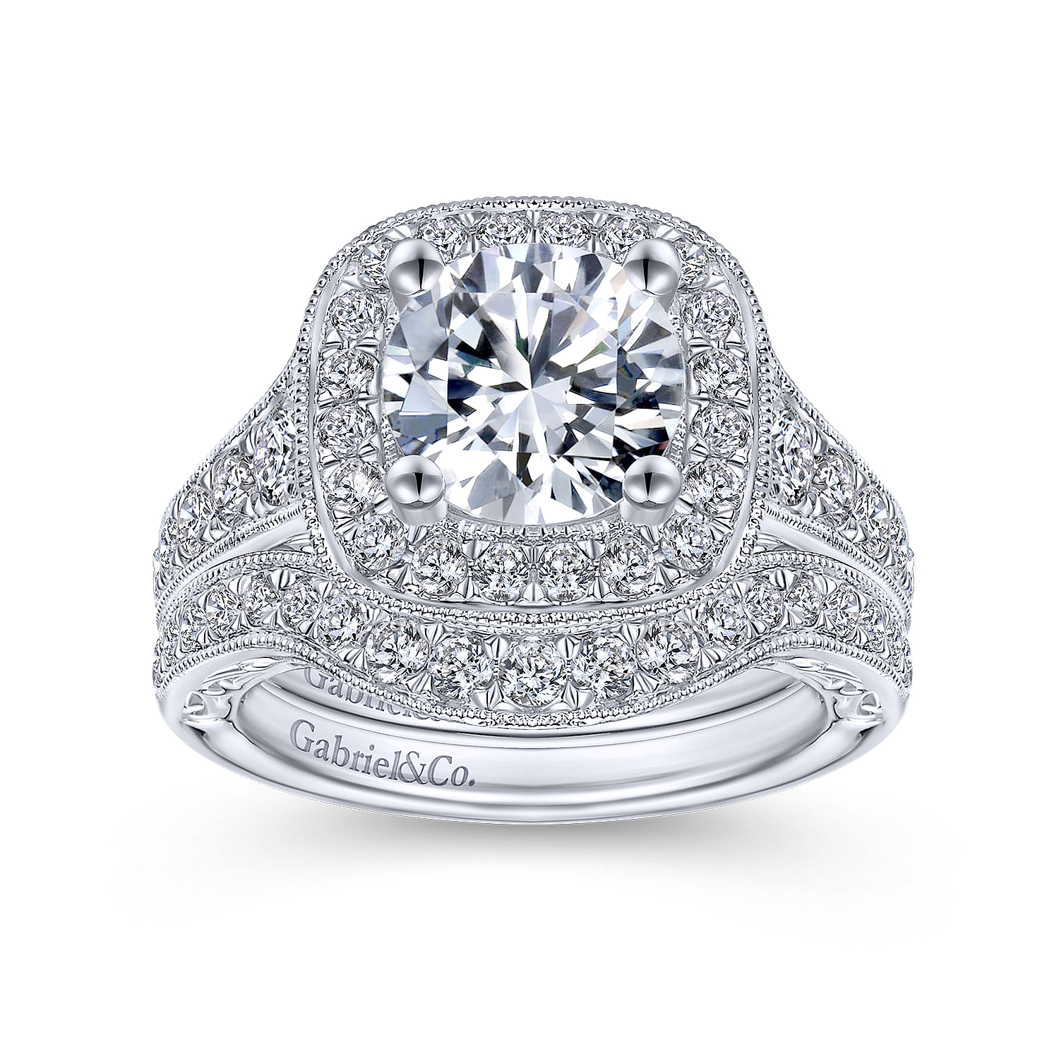 14k White Gold Diamond Curved Wedding Band angle 4 14k White Gold Diamond Curved Wedding Band angle 4