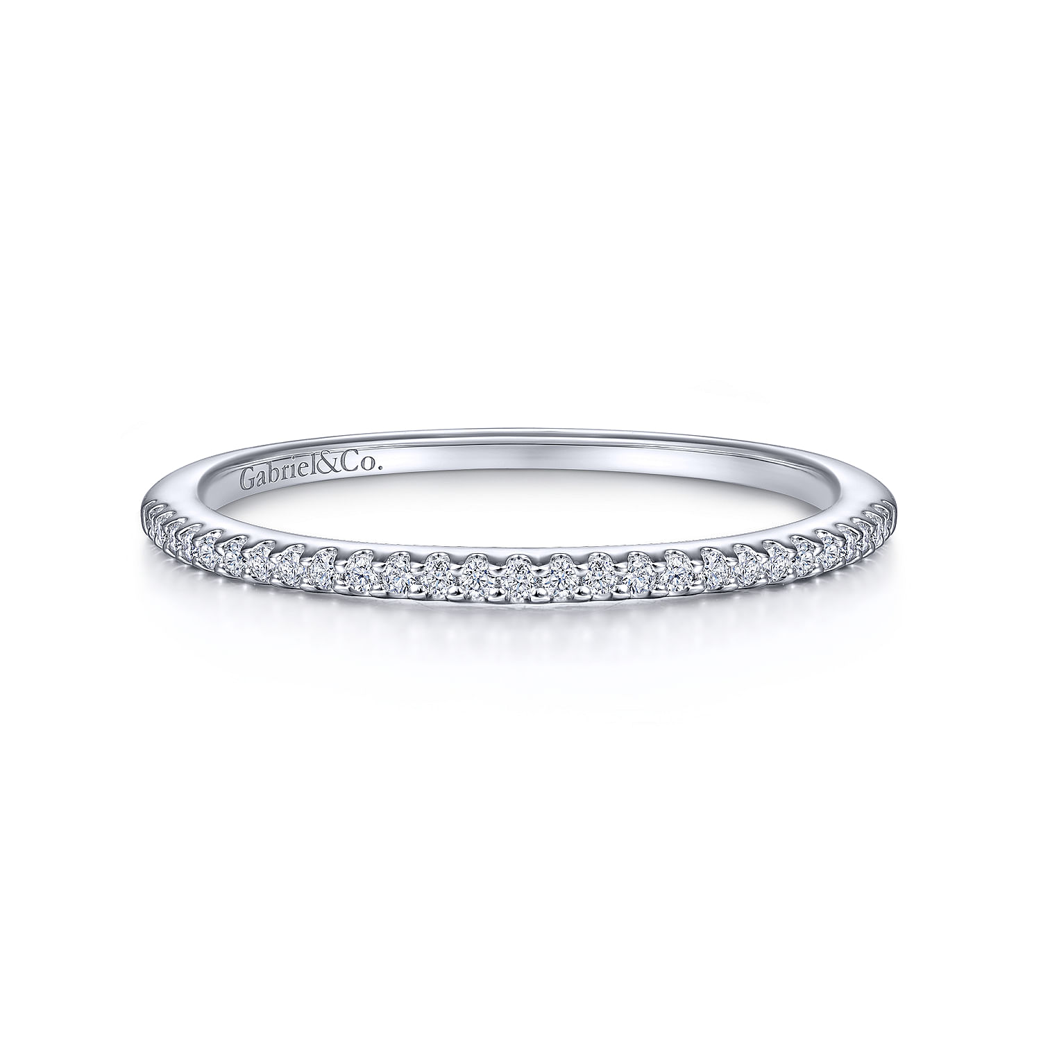 14k White Gold Diamond Curved 14k White Gold Diamond Curved