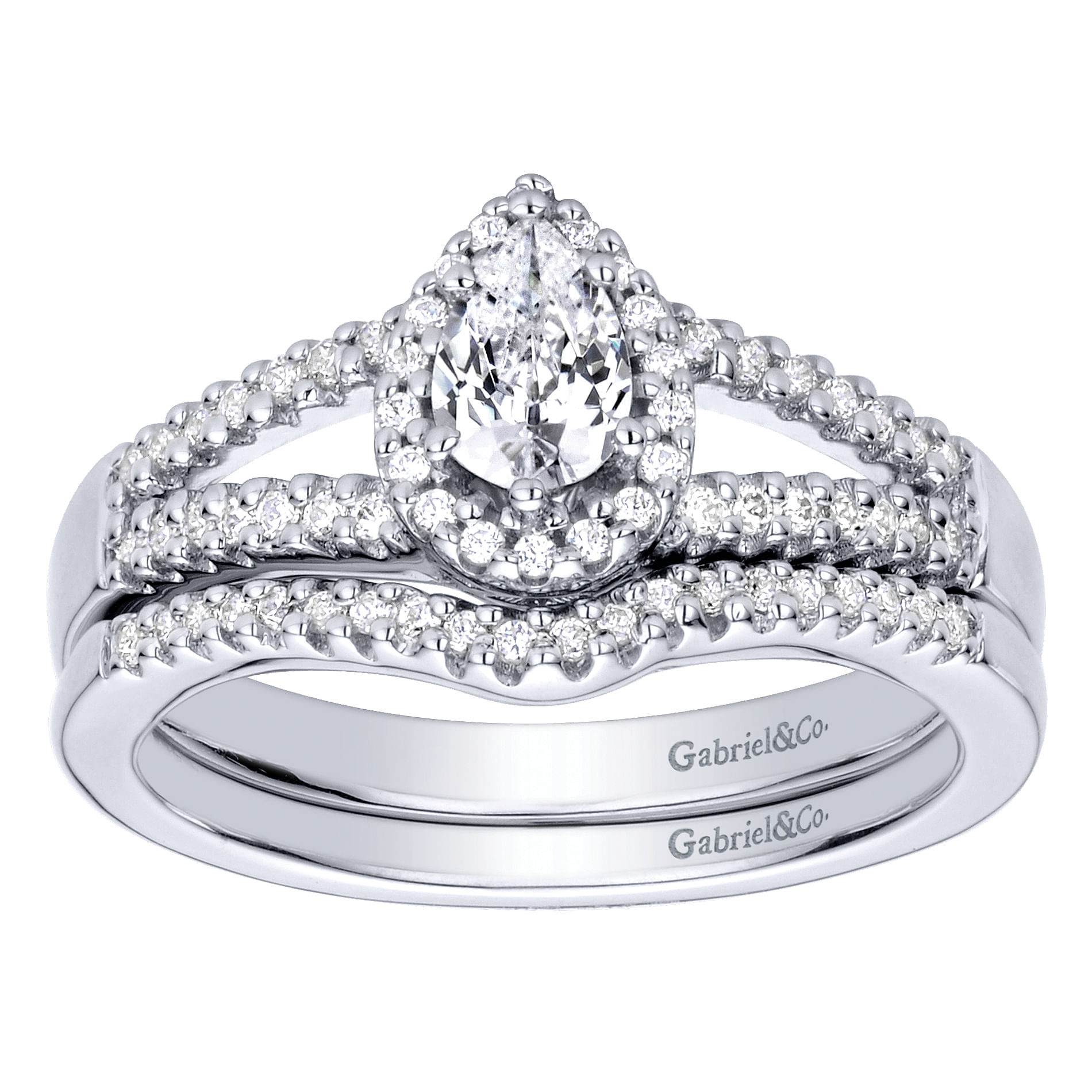 14k White Gold Diamond Curved Wedding Band angle 4 14k White Gold Diamond Curved Wedding Band angle 4