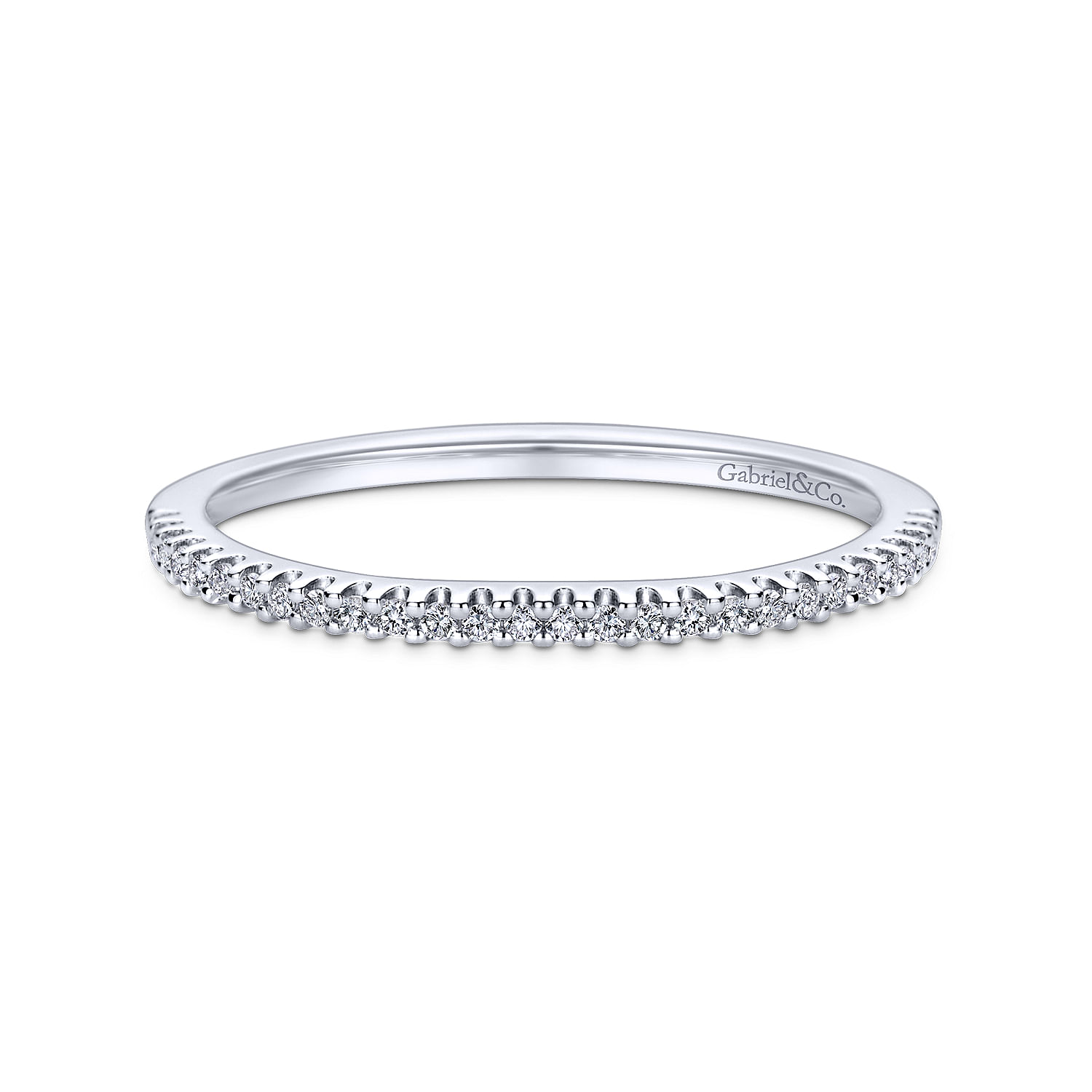 14k White Gold Diamond Curved 14k White Gold Diamond Curved