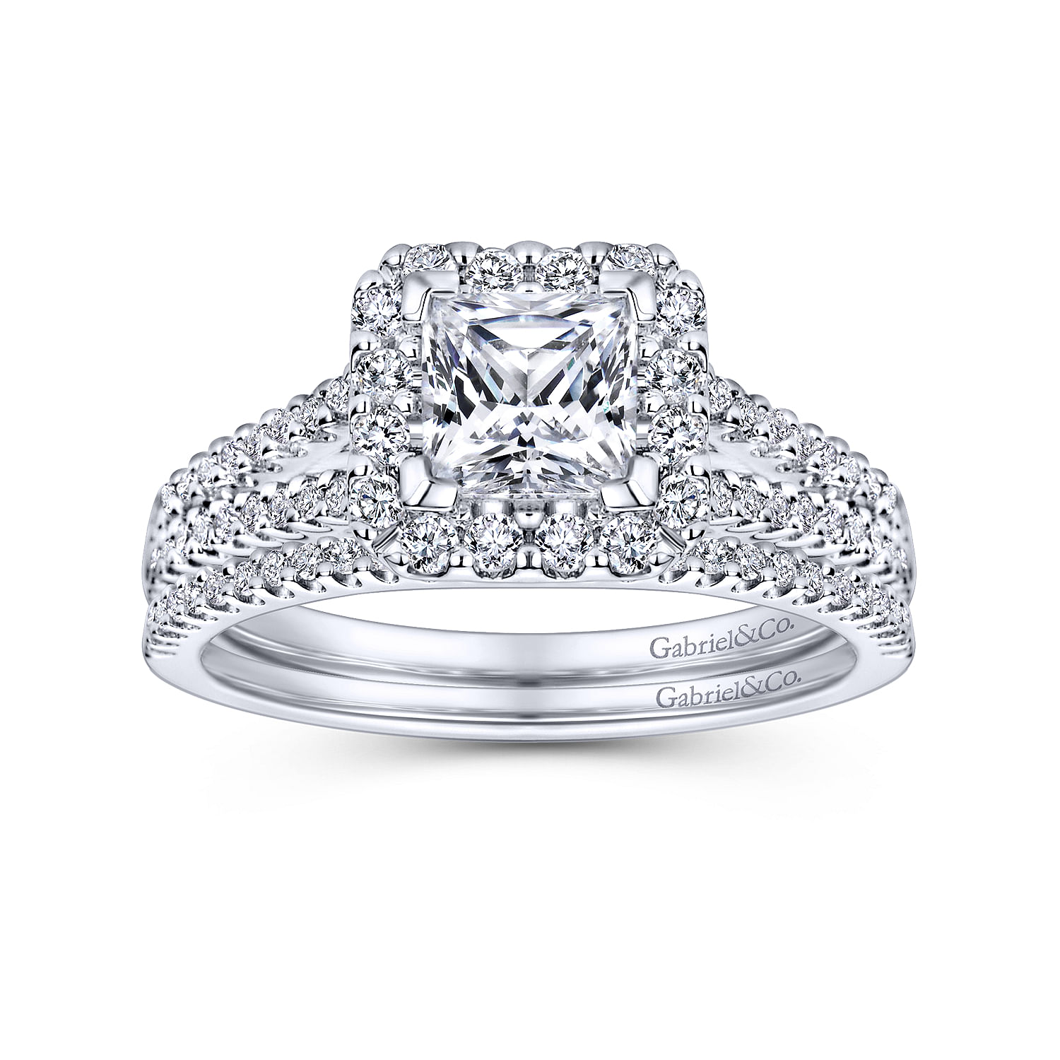 14k White Gold Diamond Curved Wedding Band angle 4 14k White Gold Diamond Curved Wedding Band angle 4