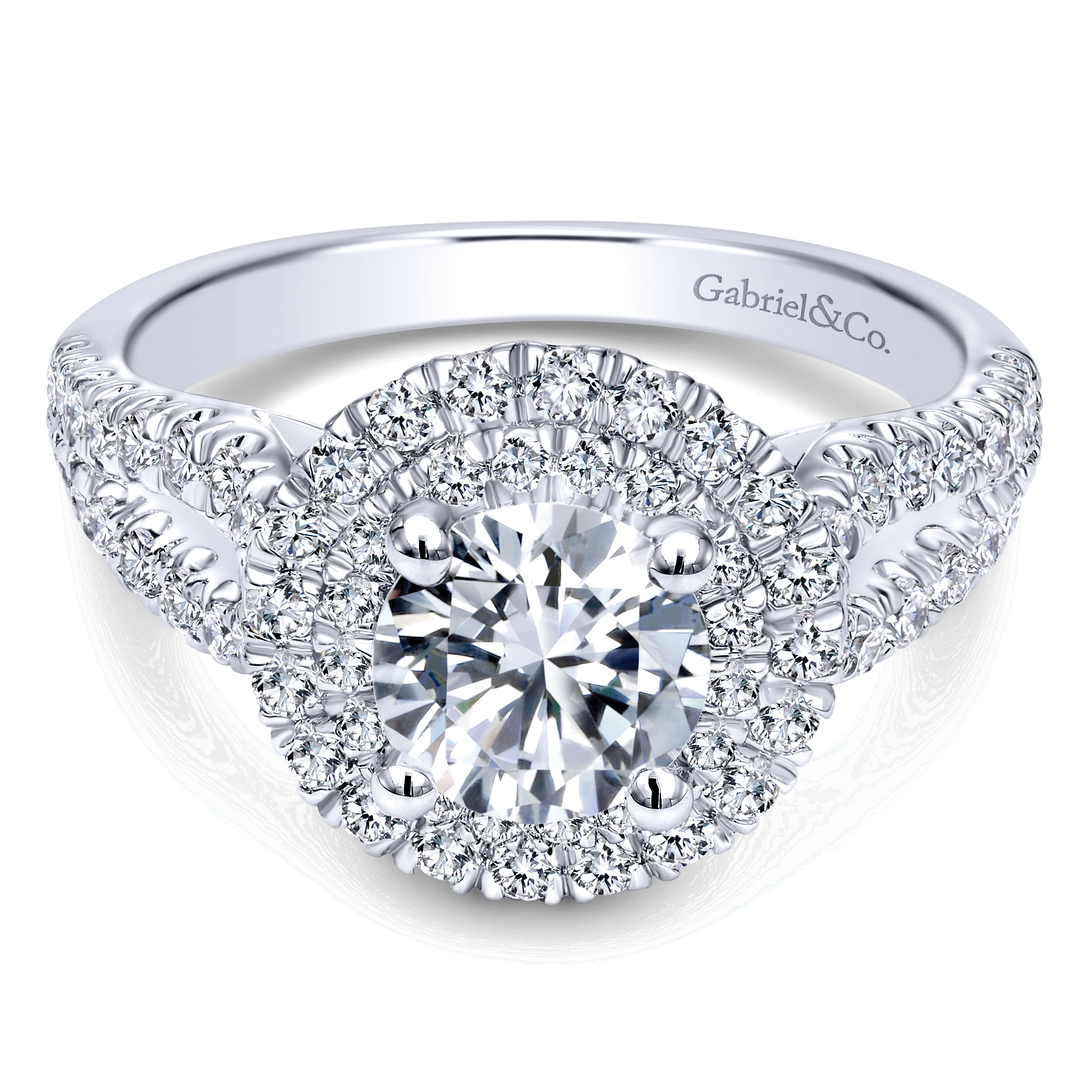 14k White Gold Diamond Double Halo 14k White Gold Diamond Double Halo