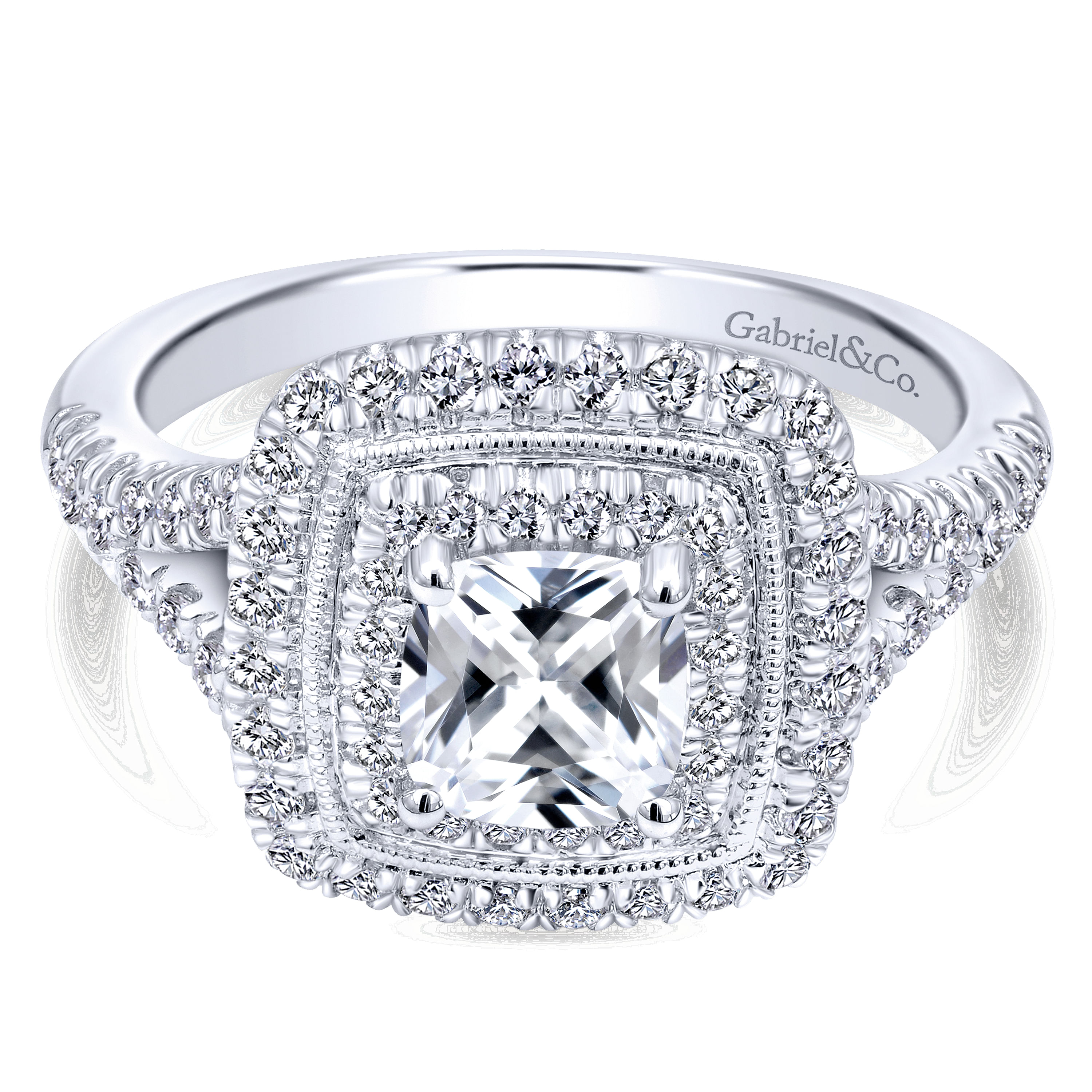 14k White Gold Diamond Double Halo 14k White Gold Diamond Double Halo
