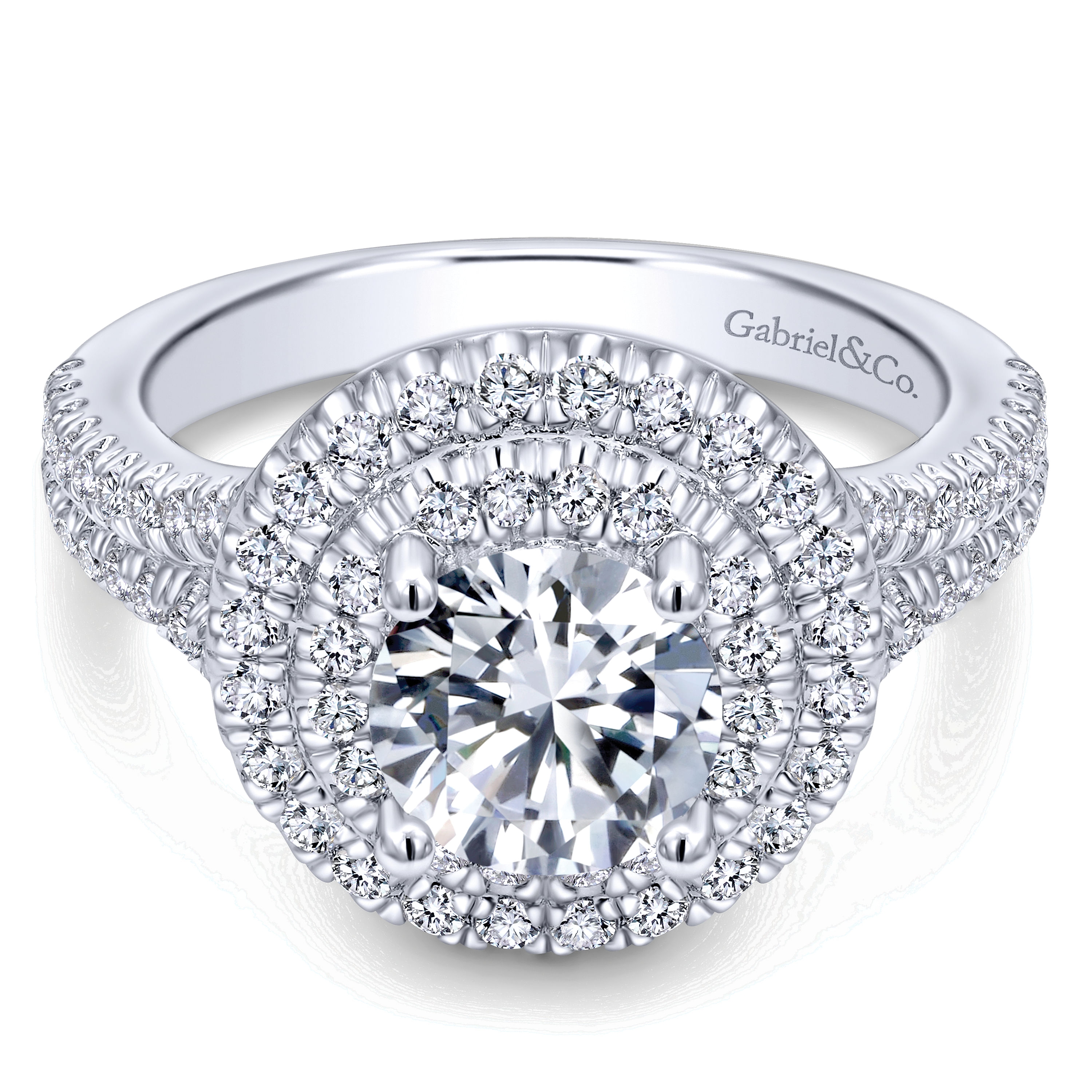 14k White Gold Diamond Double Halo 14k White Gold Diamond Double Halo