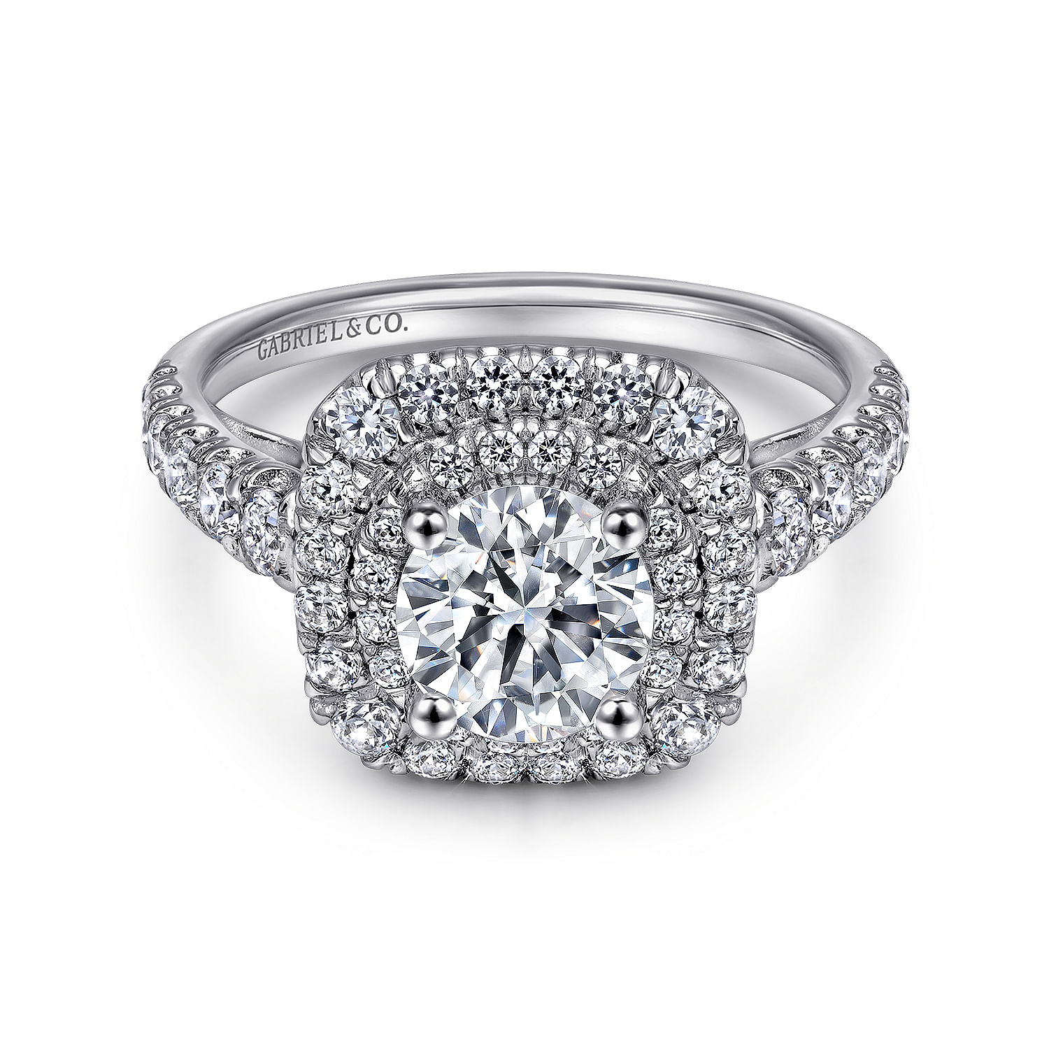 14k White Gold Diamond Double Halo 14k White Gold Diamond Double Halo