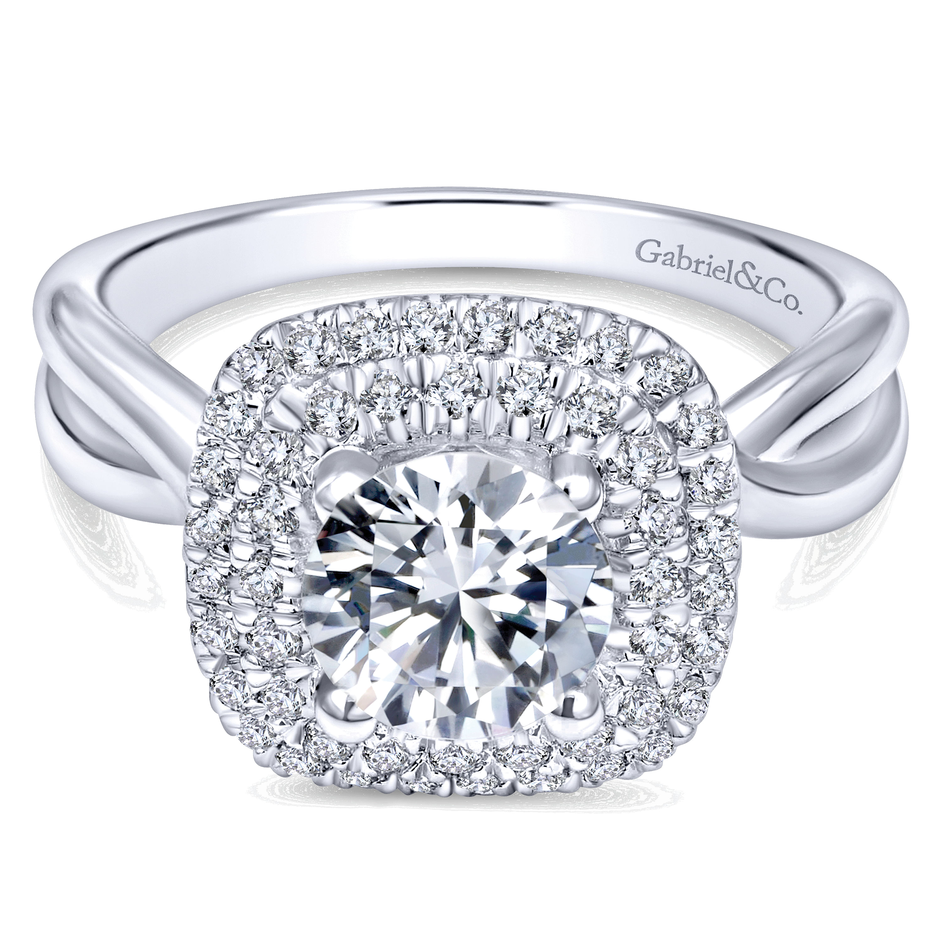 14k White Gold Diamond Double Halo 14k White Gold Diamond Double Halo