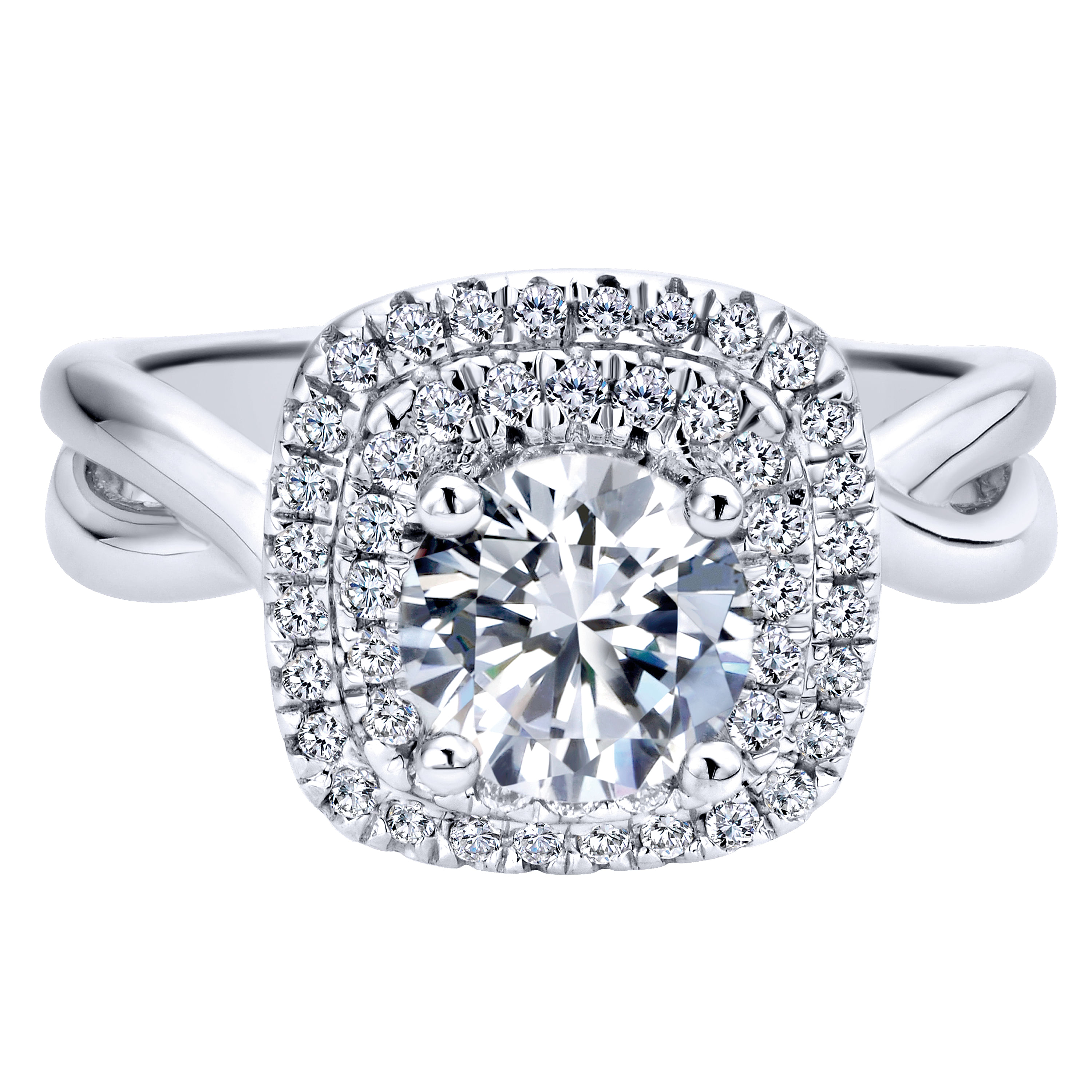 14k White Gold Diamond Double Halo 14k White Gold Diamond Double Halo