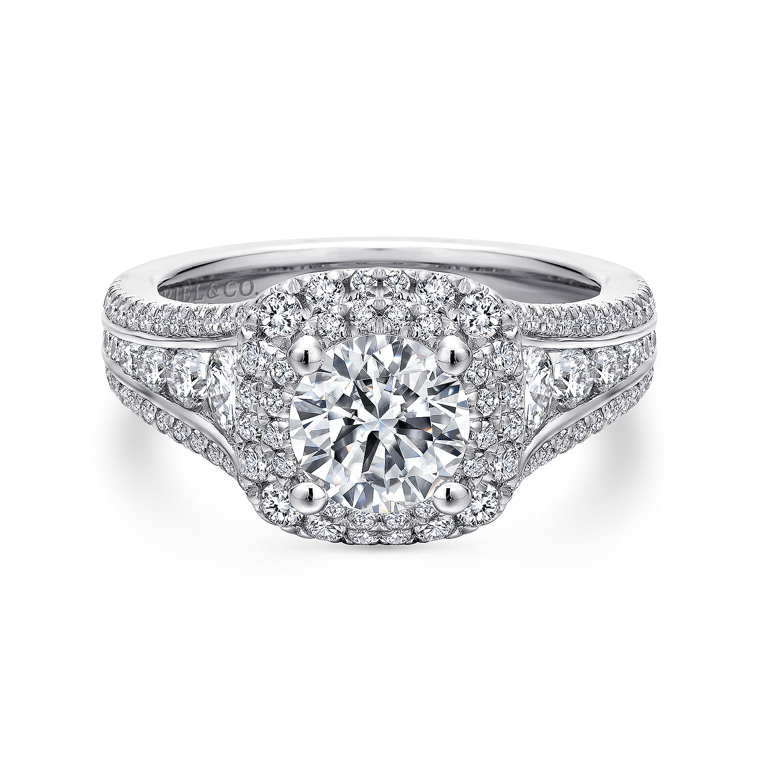 14k White Gold Diamond Double Halo 14k White Gold Diamond Double Halo
