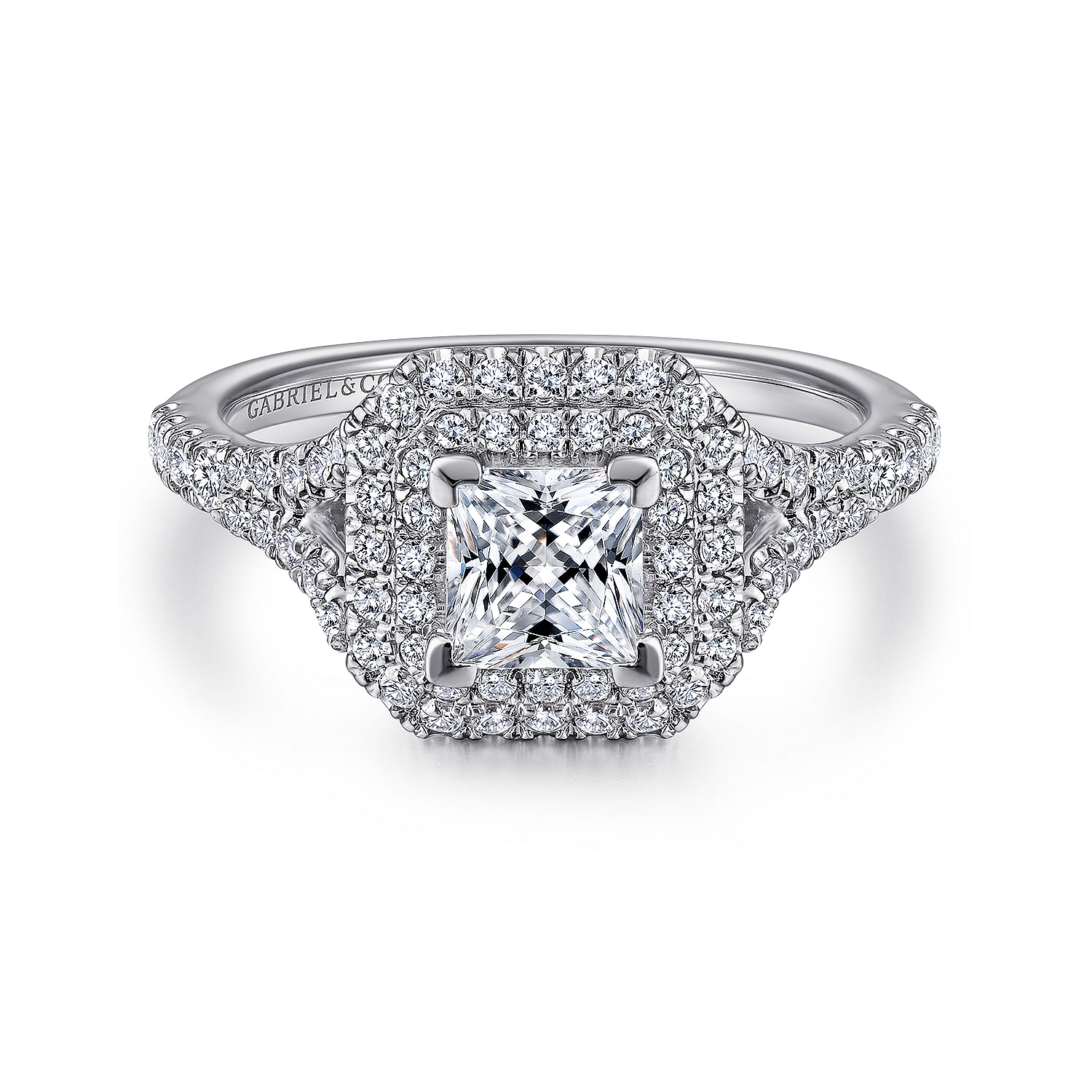 14k White Gold Diamond Double Halo 14k White Gold Diamond Double Halo