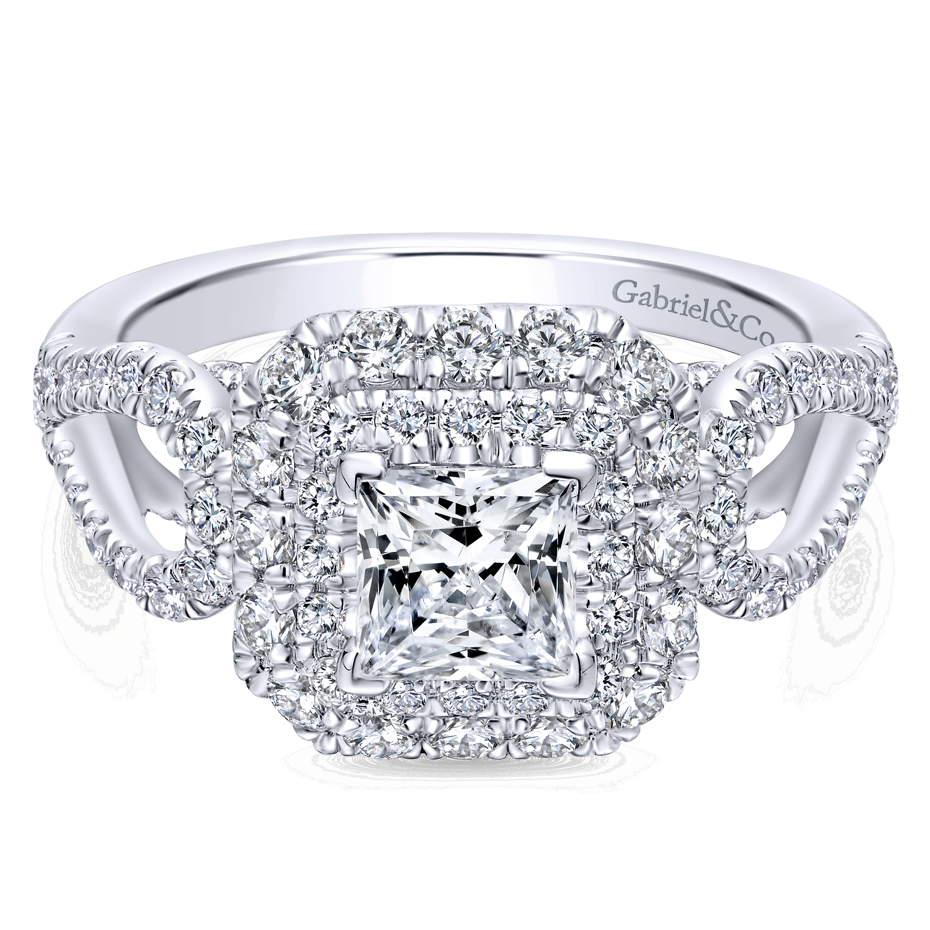 14k White Gold Diamond Double Halo 14k White Gold Diamond Double Halo