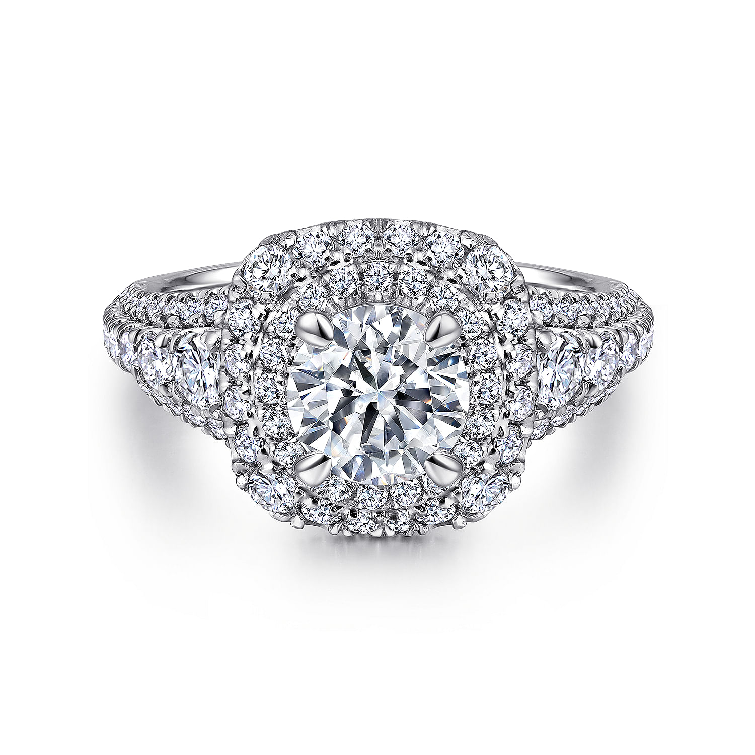 14k White Gold Diamond Double Halo 14k White Gold Diamond Double Halo