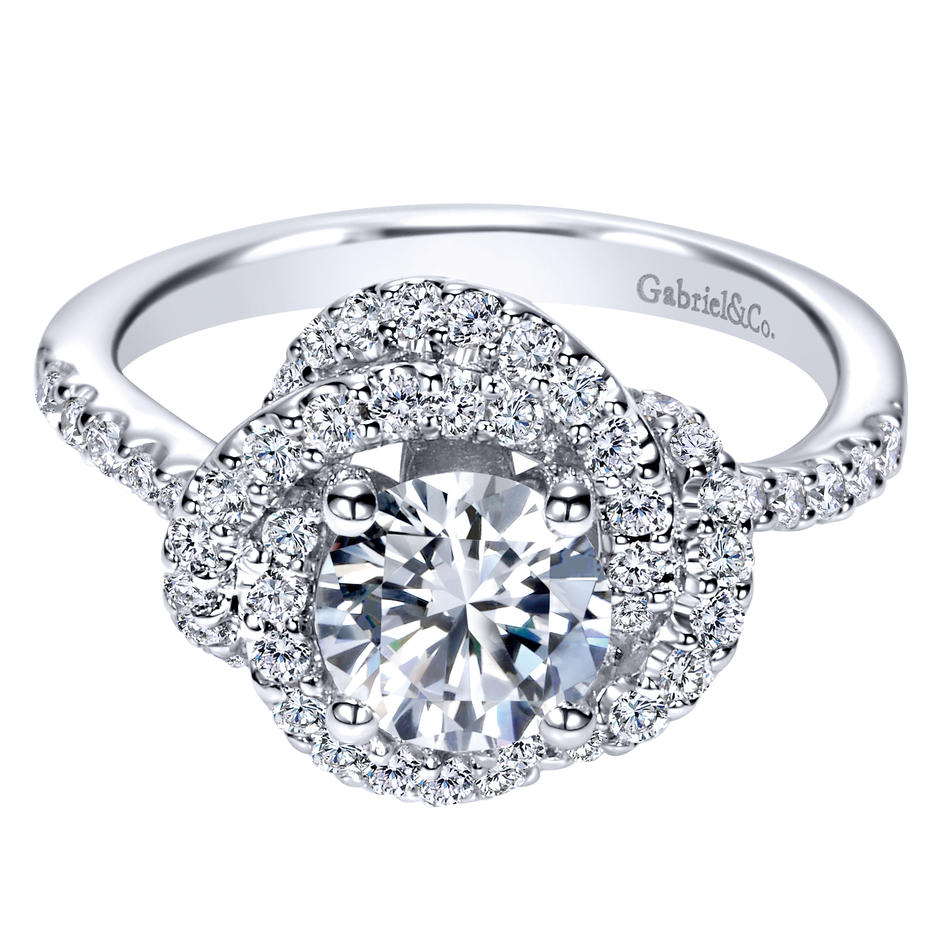 14k White Gold Diamond Double Halo 14k White Gold Diamond Double Halo