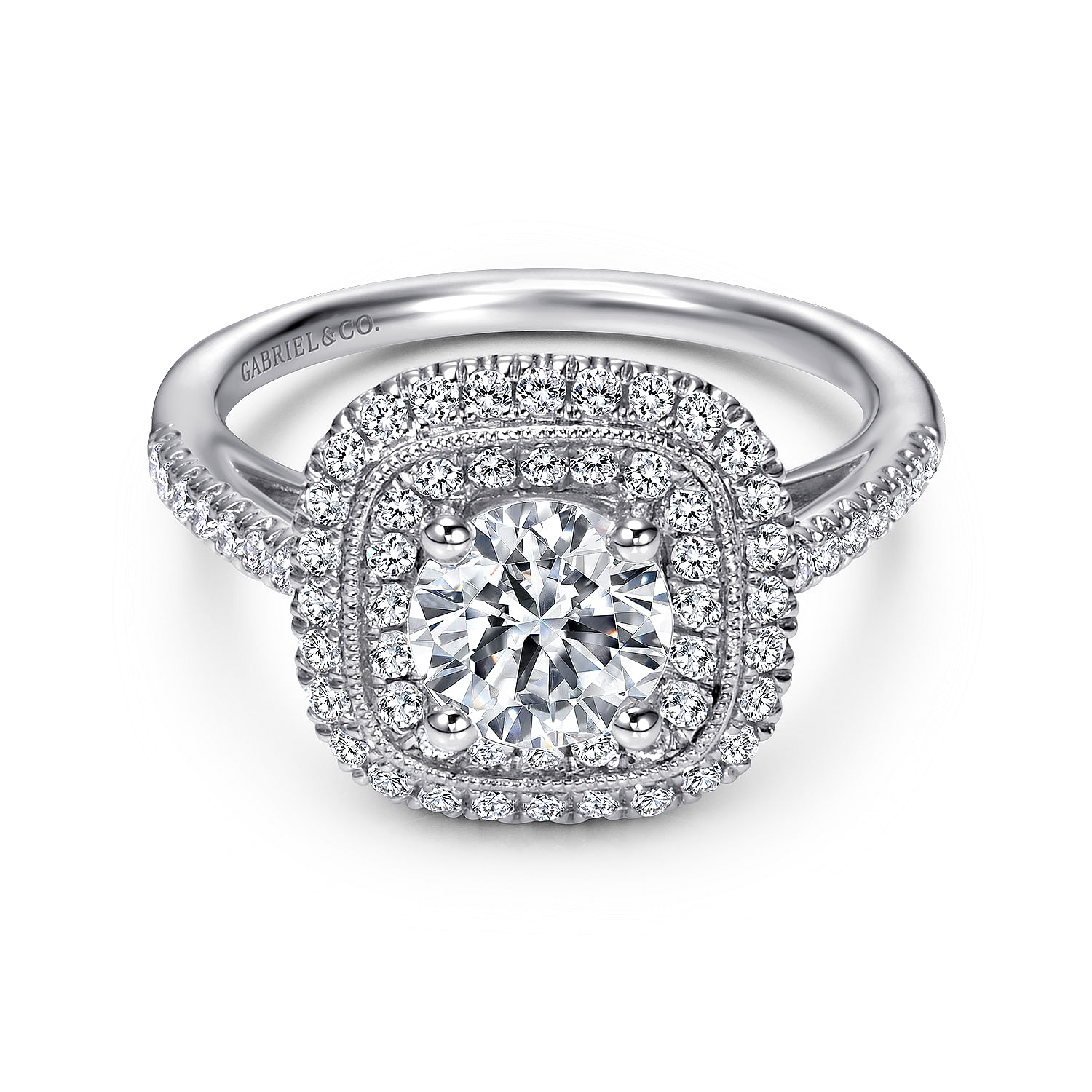 14k White Gold Diamond Double Halo 14k White Gold Diamond Double Halo