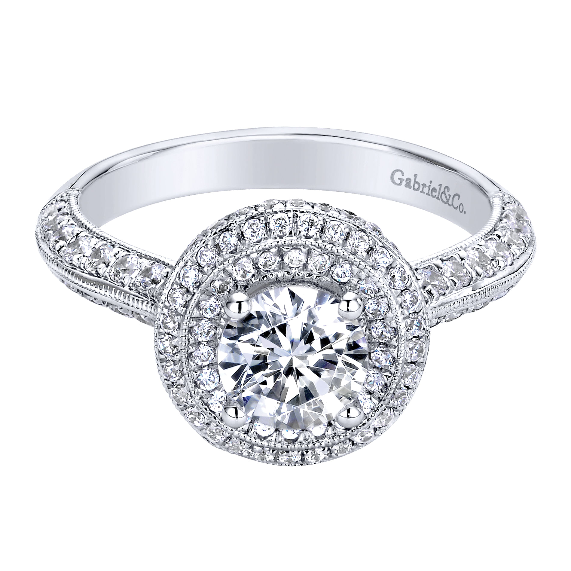 14k White Gold Diamond Double Halo 14k White Gold Diamond Double Halo