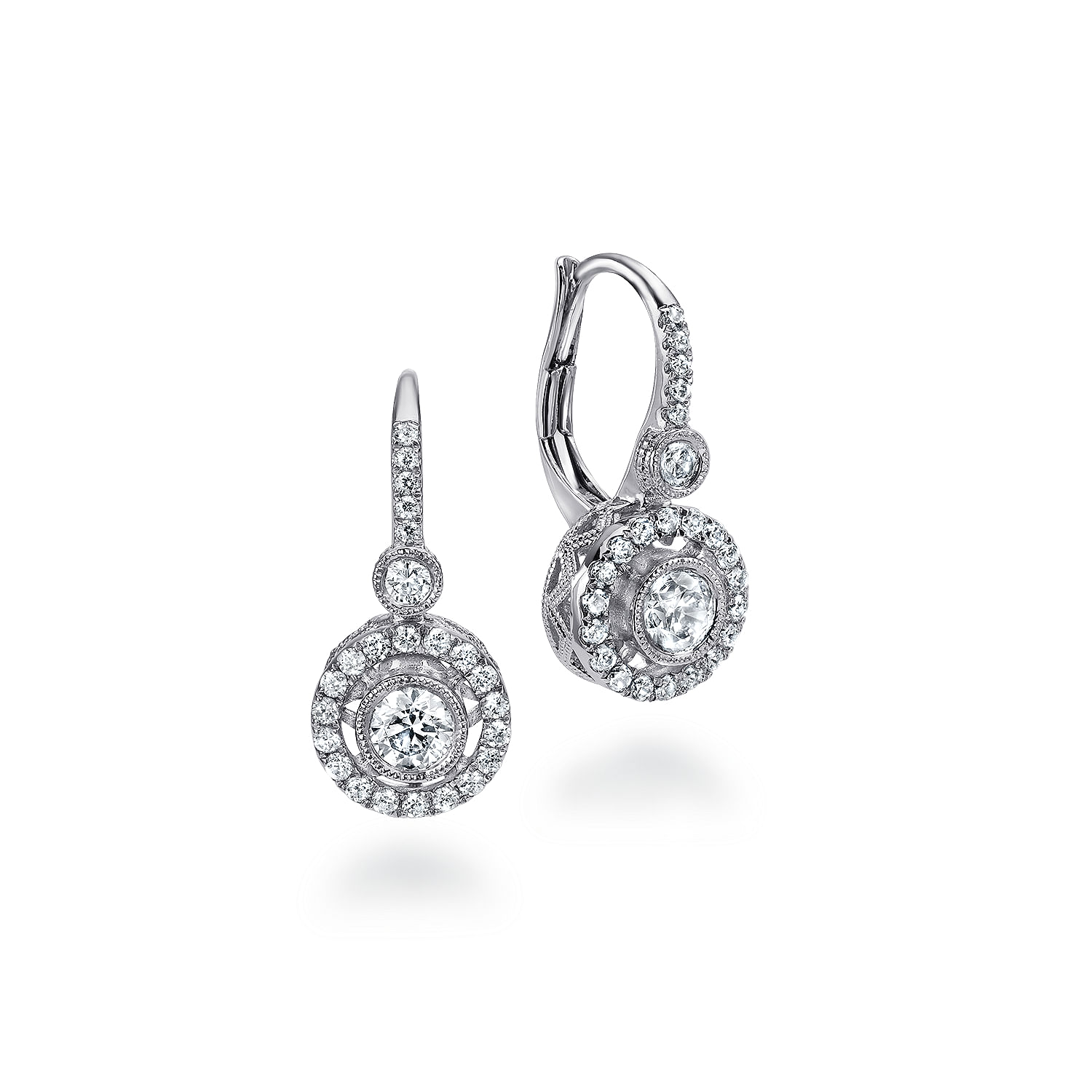 14k White Gold Diamond Drop 14k White Gold Diamond Drop