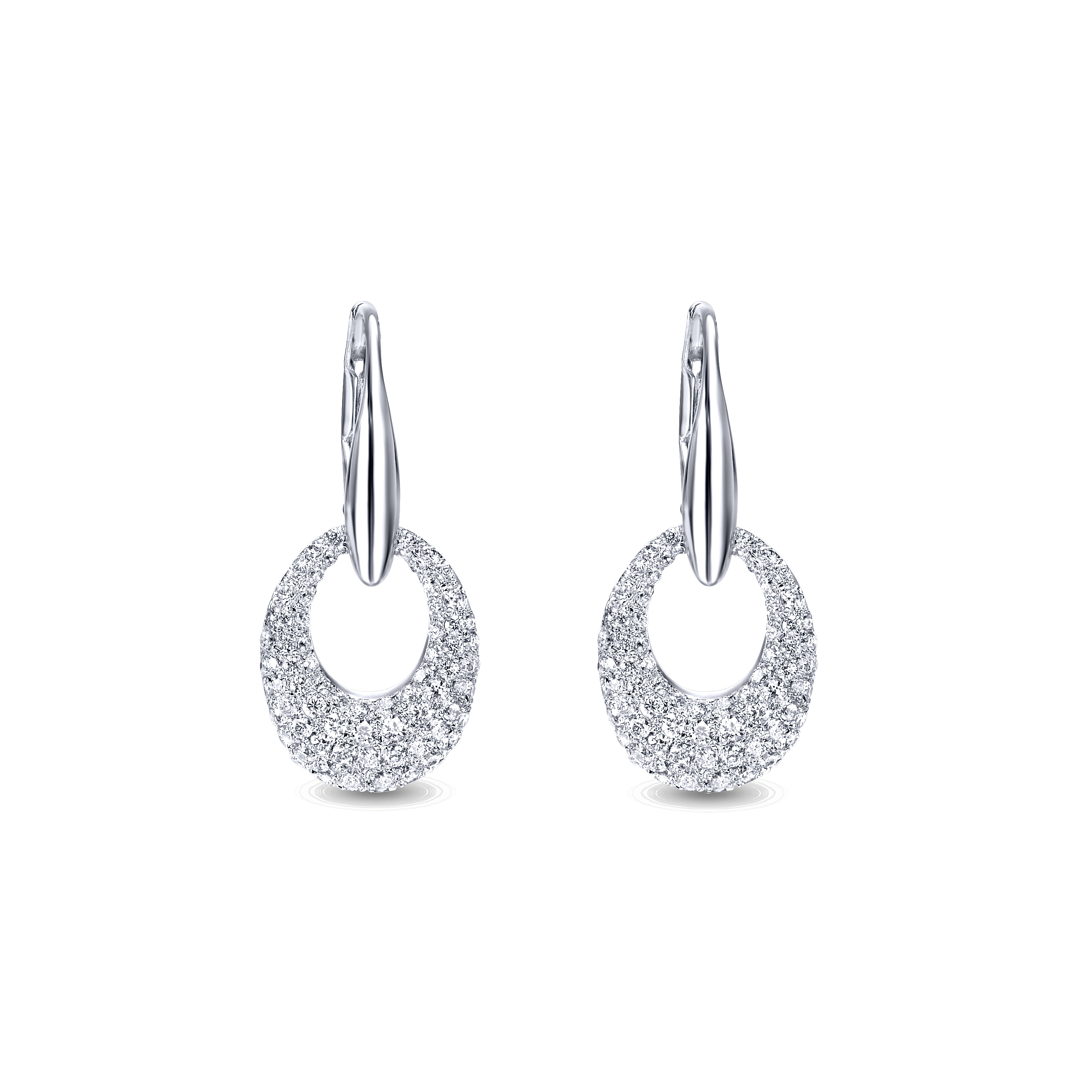 14k White Gold Diamond Drop 14k White Gold Diamond Drop