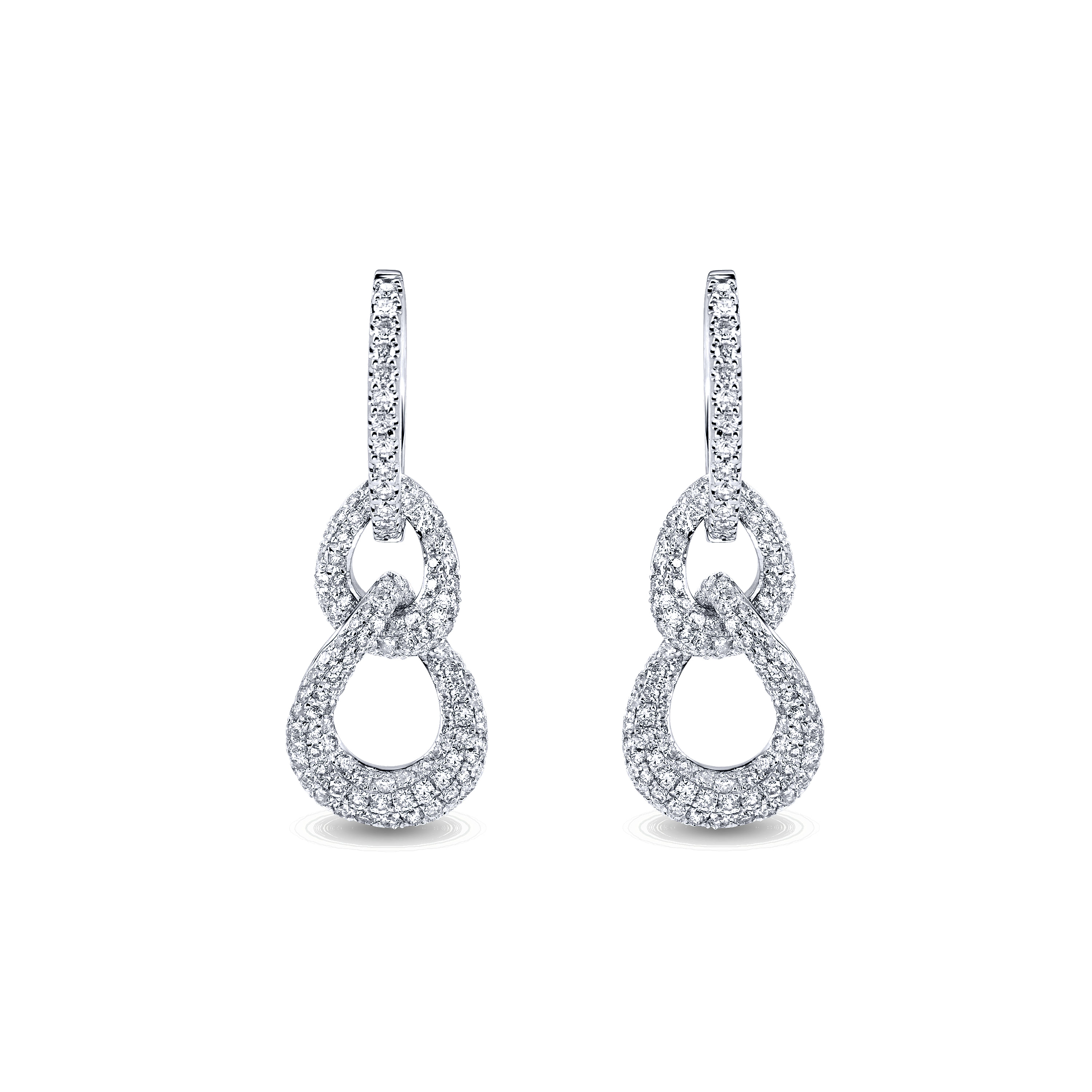 14k White Gold Diamond Drop 14k White Gold Diamond Drop