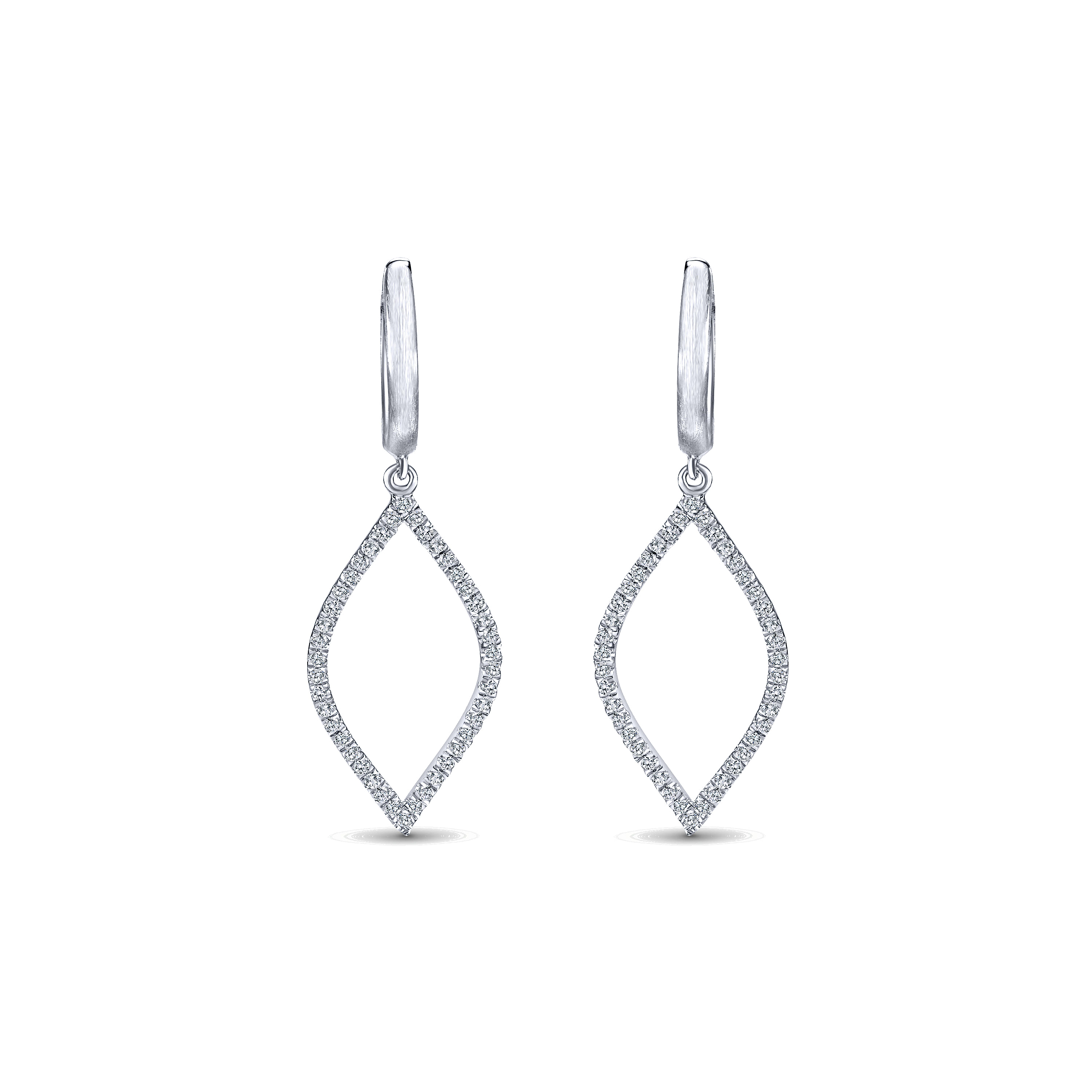14k White Gold Diamond Drop 14k White Gold Diamond Drop